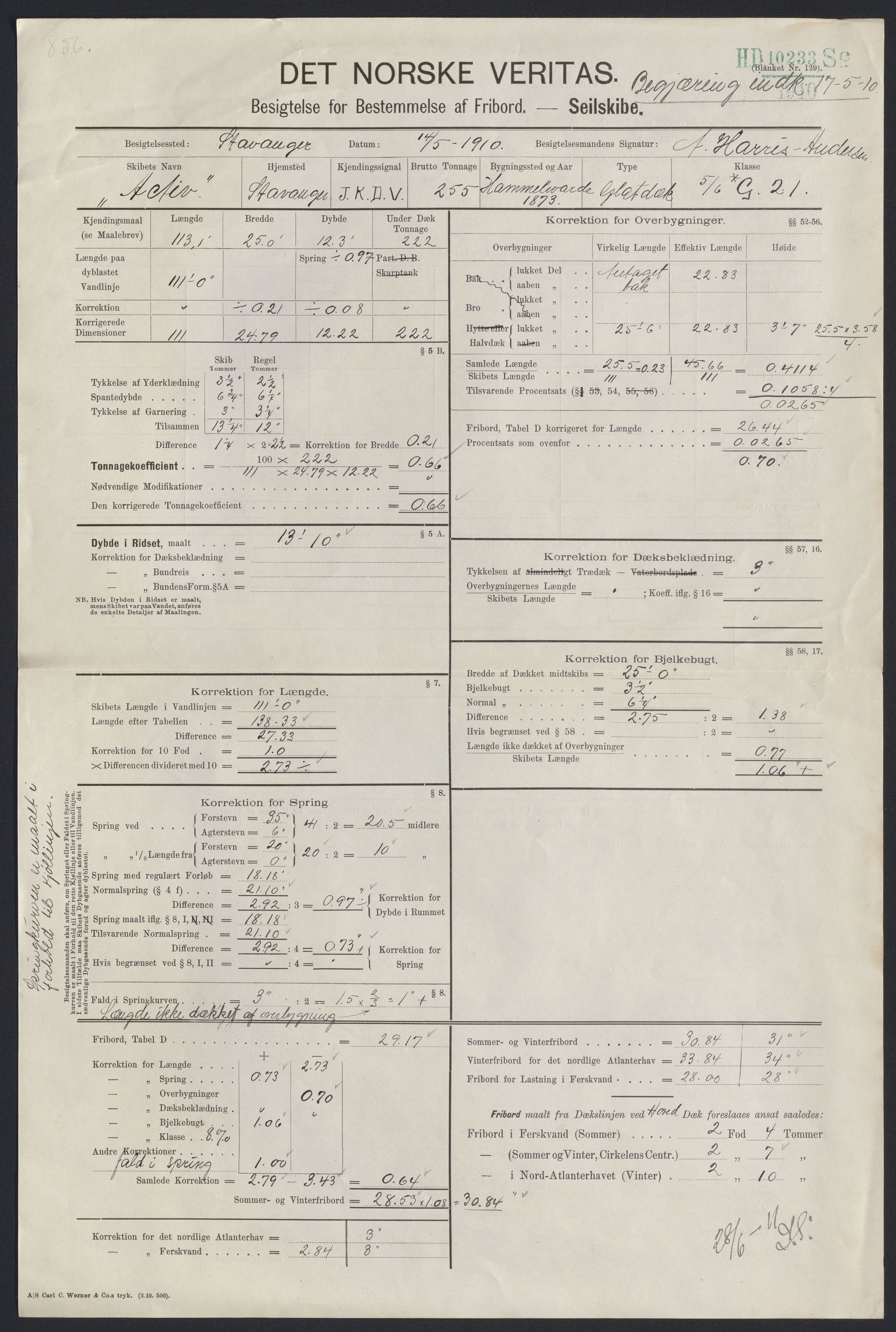 Sjøfartsdirektoratet med forløpere, skipsmapper slettede skip, AV/RA-S-4998/F/Fa/L0002: --, 1873-1923, p. 46