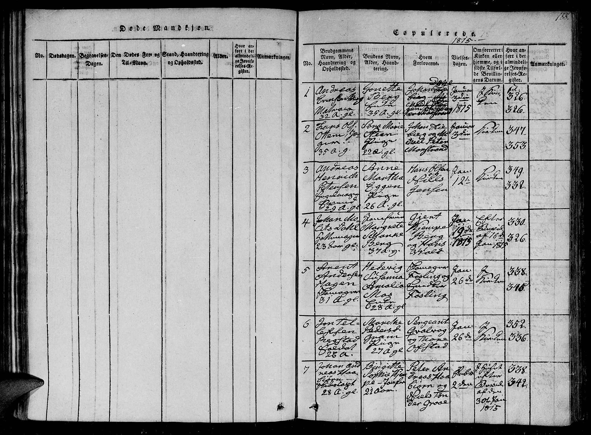 Ministerialprotokoller, klokkerbøker og fødselsregistre - Sør-Trøndelag, SAT/A-1456/602/L0107: Parish register (official) no. 602A05, 1815-1821, p. 188