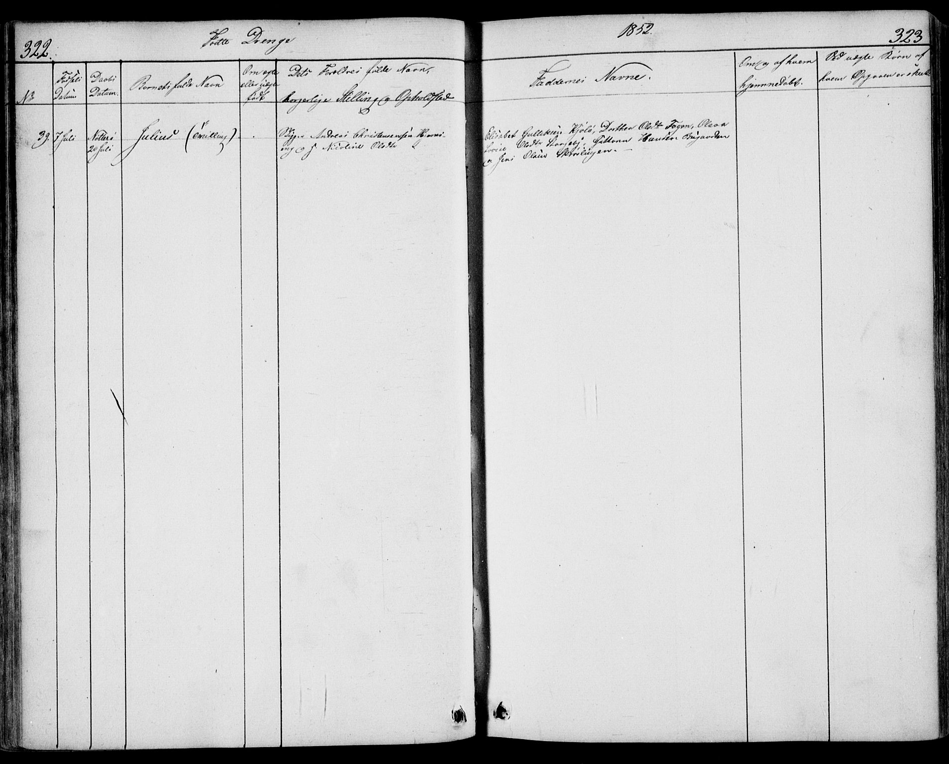 Nøtterøy kirkebøker, AV/SAKO-A-354/F/Fa/L0005: Parish register (official) no. I 5, 1839-1852, p. 322-323