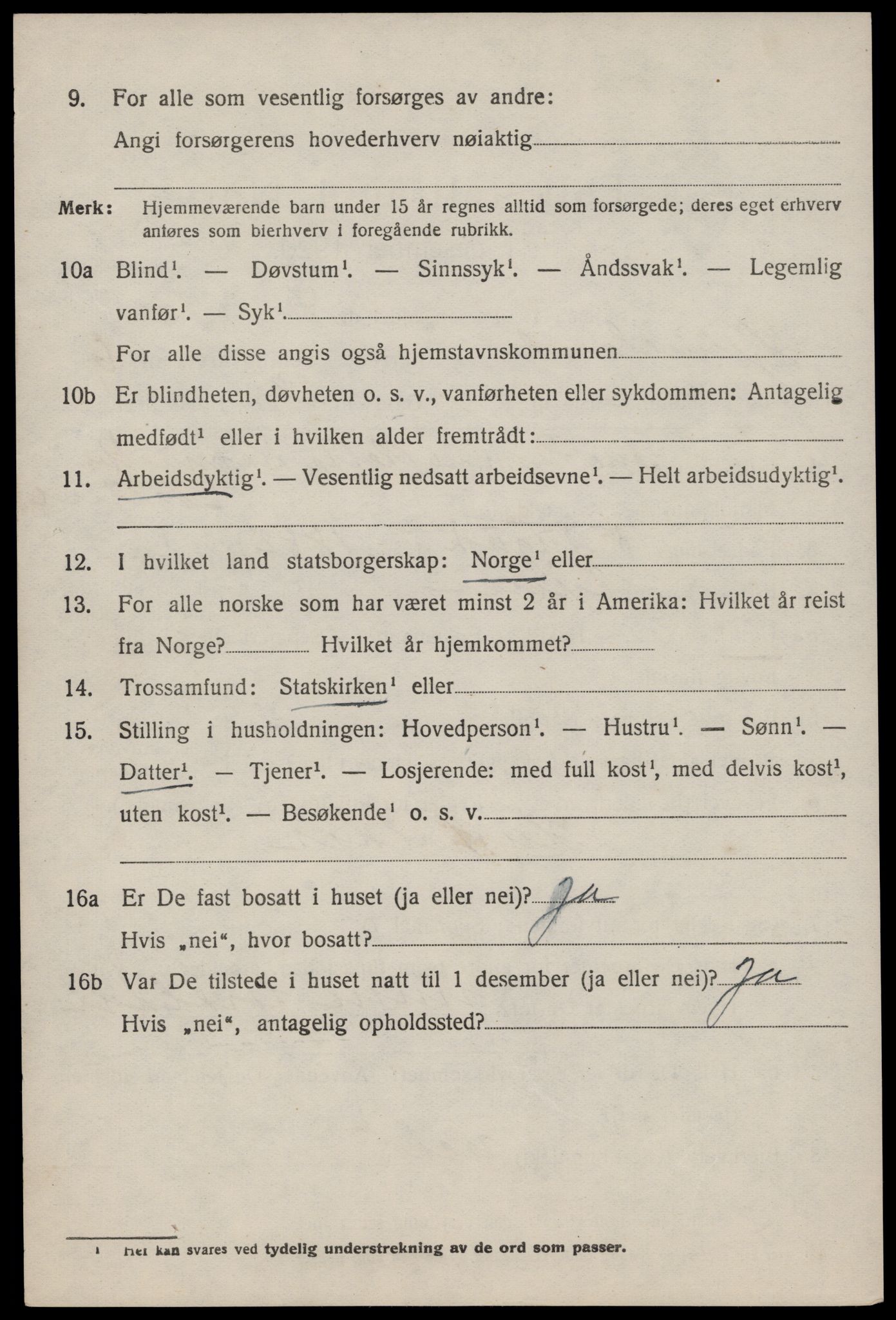 SAST, 1920 census for Hjelmeland, 1920, p. 2254