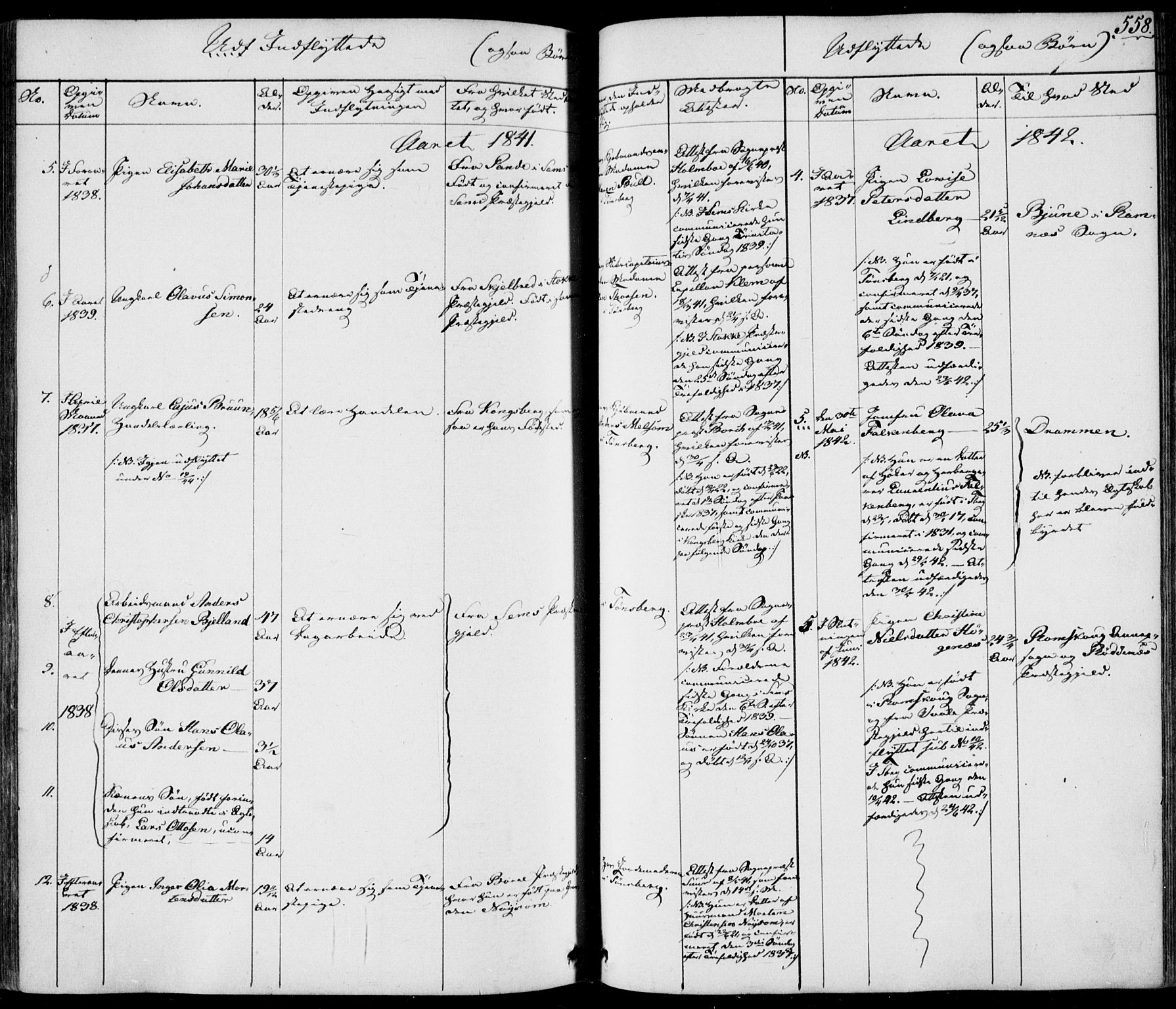 Tønsberg kirkebøker, AV/SAKO-A-330/F/Fa/L0006: Parish register (official) no. I 6, 1836-1844, p. 558