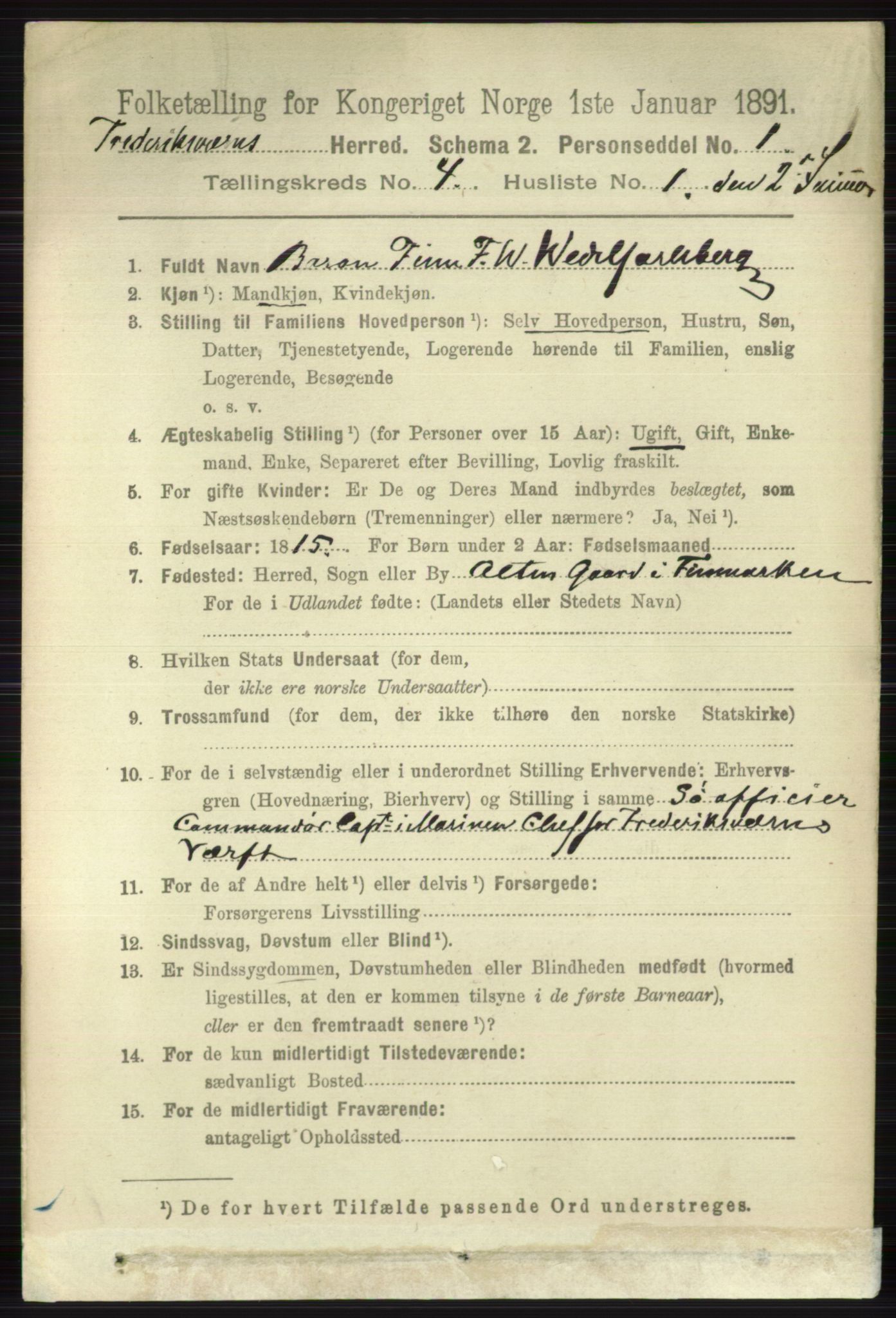 RA, 1891 census for 0798 Fredriksvern, 1891, p. 712