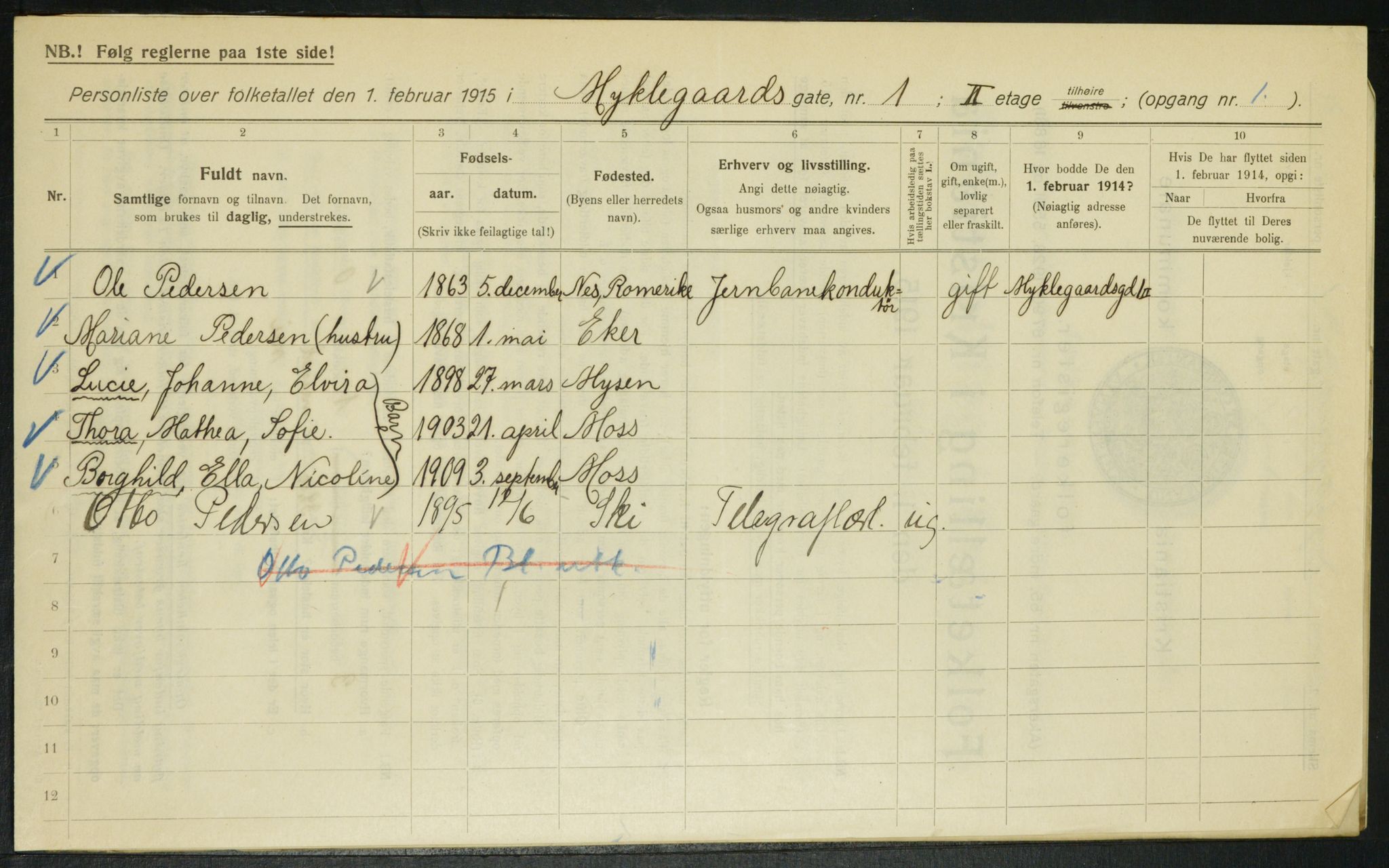 OBA, Municipal Census 1915 for Kristiania, 1915, p. 67646