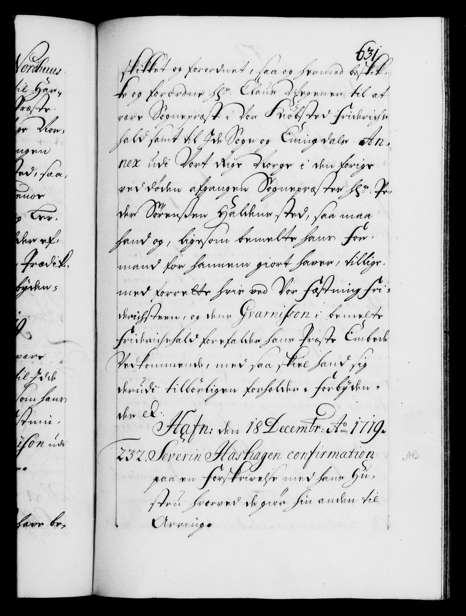 Danske Kanselli 1572-1799, AV/RA-EA-3023/F/Fc/Fca/Fcaa/L0022: Norske registre, 1716-1719, p. 631a