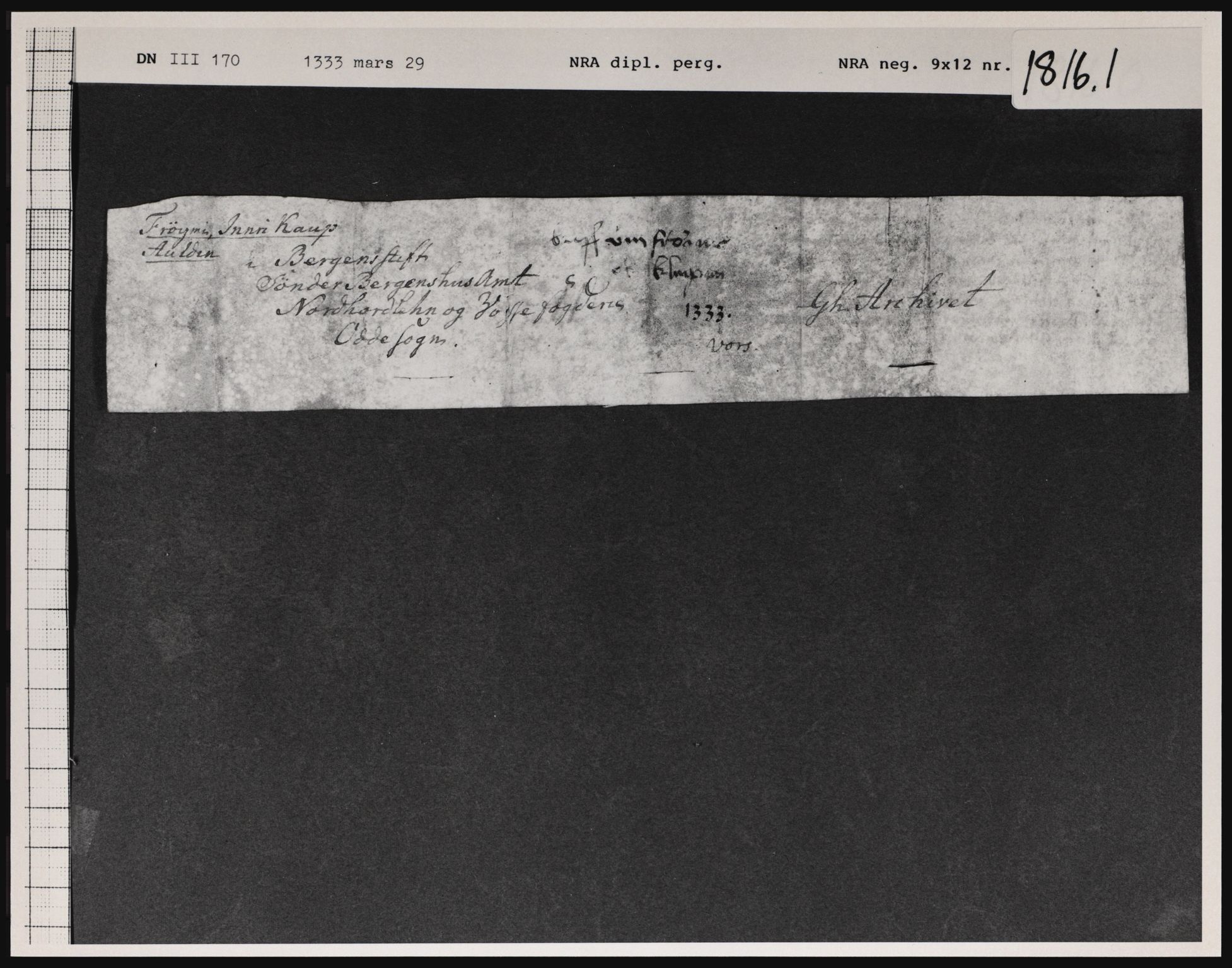 Riksarkivets diplomsamling, AV/RA-EA-5965/F01/F01a/L0029: Dokumenter, 1333, p. 6
