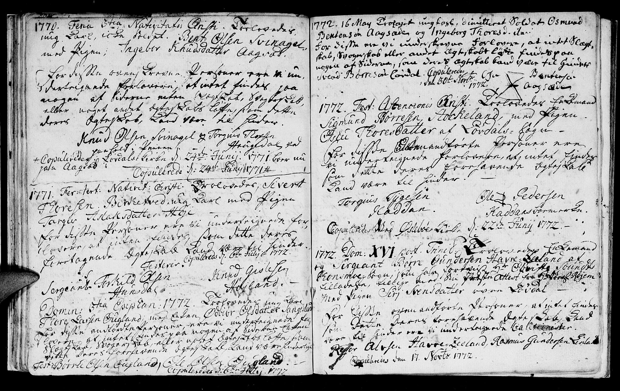 Holum sokneprestkontor, SAK/1111-0022/F/Fa/Fab/L0002: Parish register (official) no. A 2, 1753-1798, p. 22