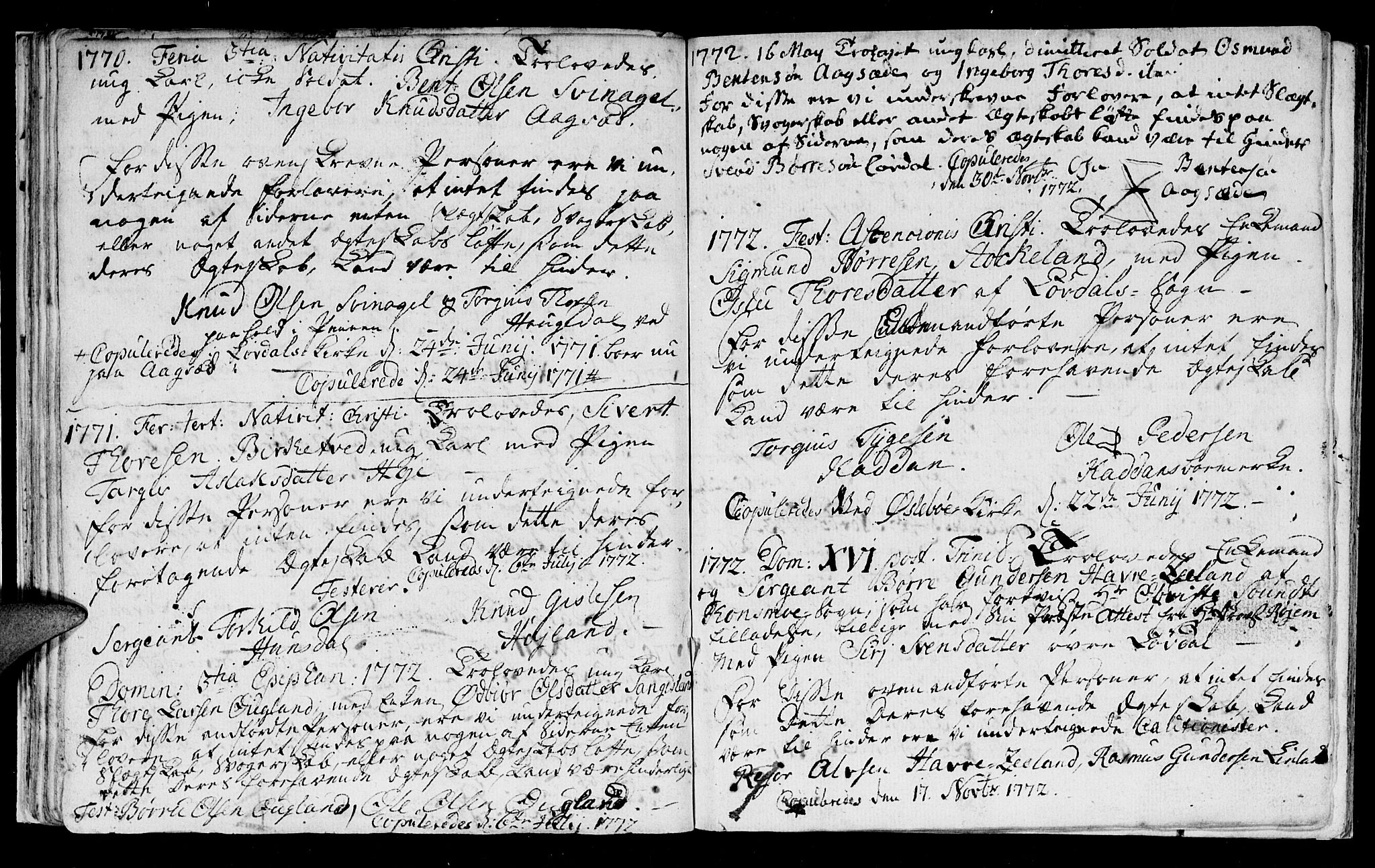 Holum sokneprestkontor, AV/SAK-1111-0022/F/Fa/Fab/L0002: Parish register (official) no. A 2, 1753-1798, p. 22