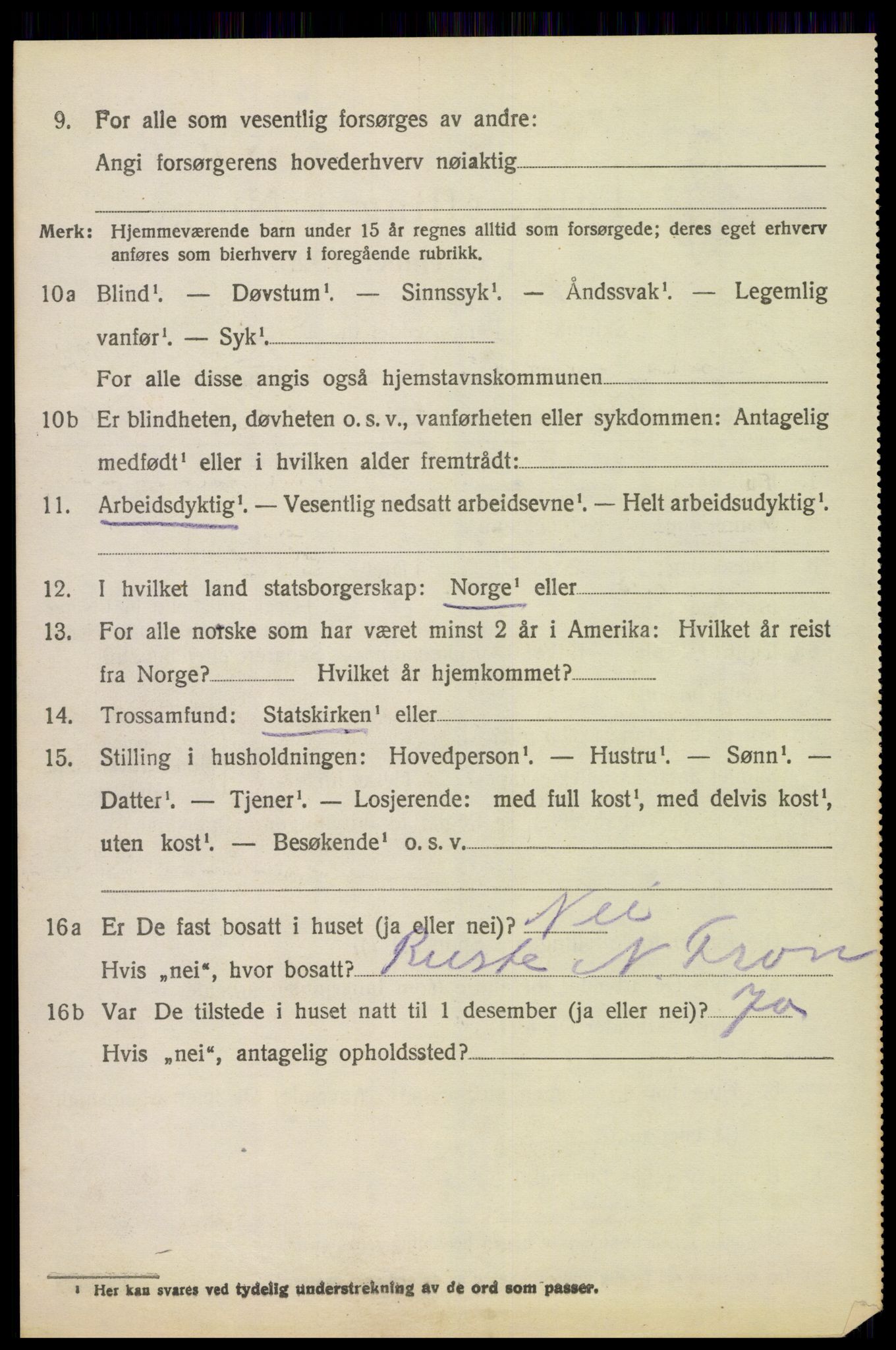 SAH, 1920 census for Ringebu, 1920, p. 8002