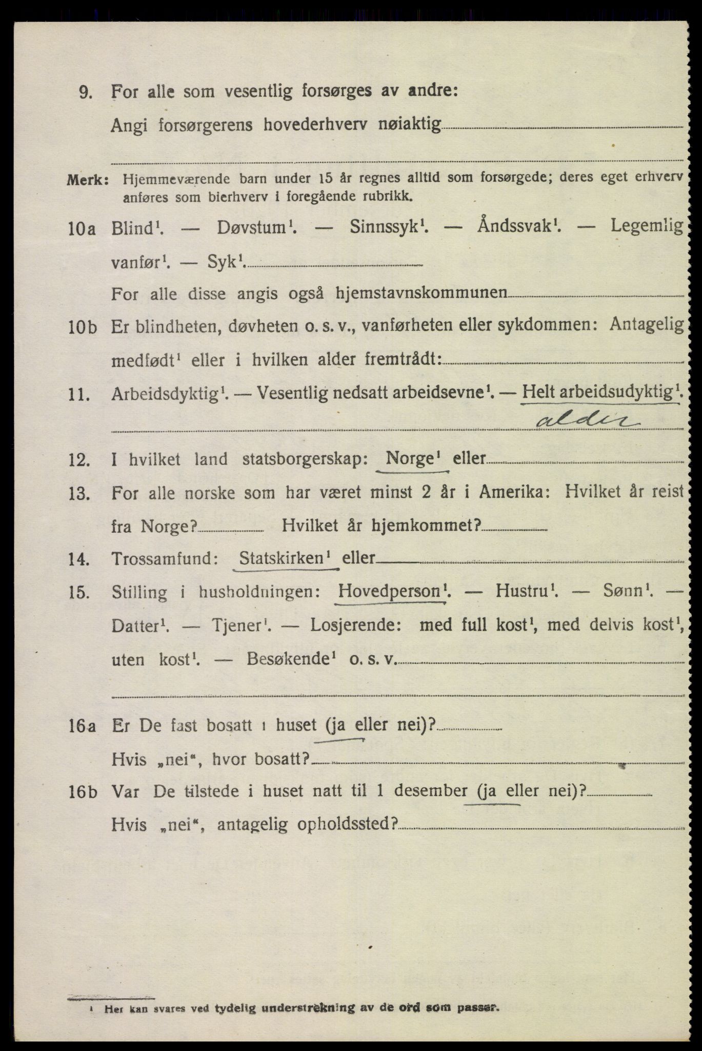 SAK, 1920 census for Lista, 1920, p. 6366