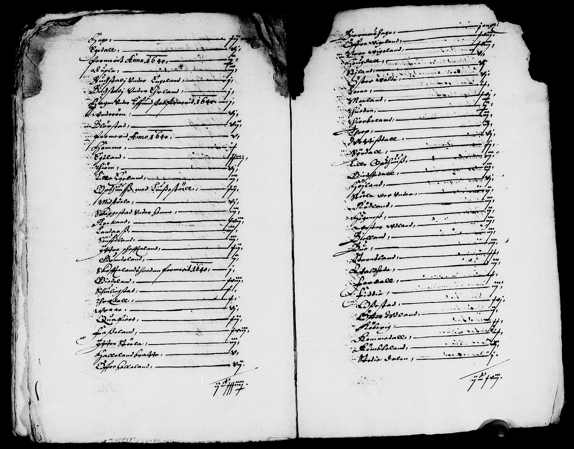 Rentekammeret inntil 1814, Reviderte regnskaper, Lensregnskaper, AV/RA-EA-5023/R/Rb/Rbr/L0013: Lista len, 1640-1642