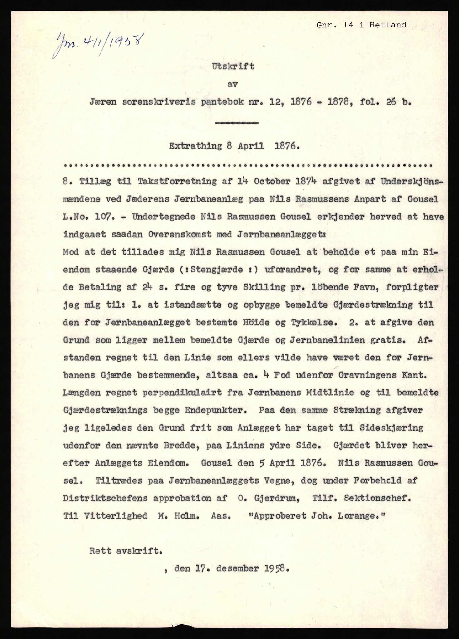 Statsarkivet i Stavanger, AV/SAST-A-101971/03/Y/Yj/L0025: Avskrifter sortert etter gårdsnavn: Garpestad - Gjerde, 1750-1930, p. 141