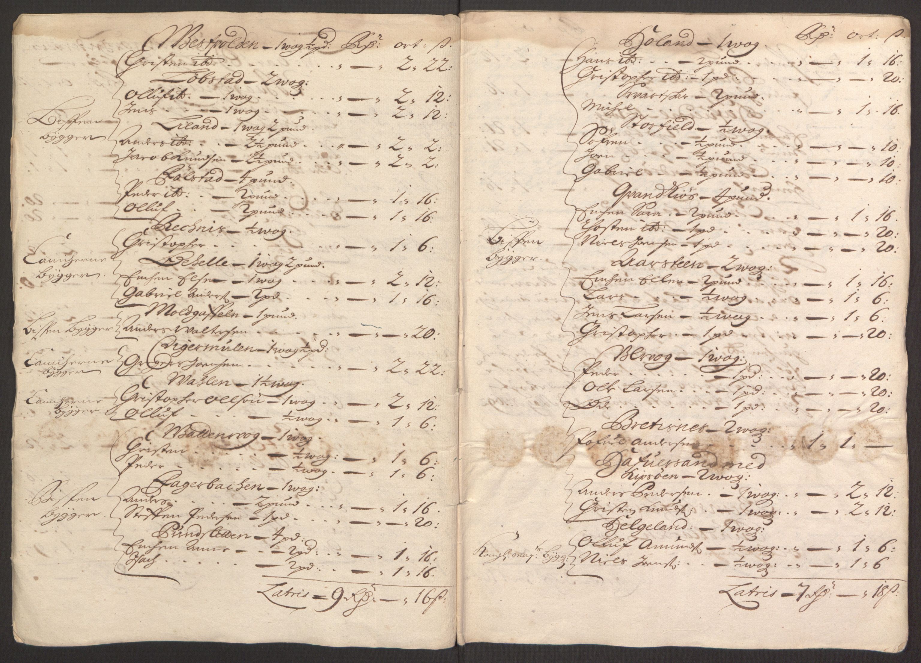 Rentekammeret inntil 1814, Reviderte regnskaper, Fogderegnskap, AV/RA-EA-4092/R67/L4675: Fogderegnskap Vesterålen, Andenes og Lofoten, 1691-1693, p. 118