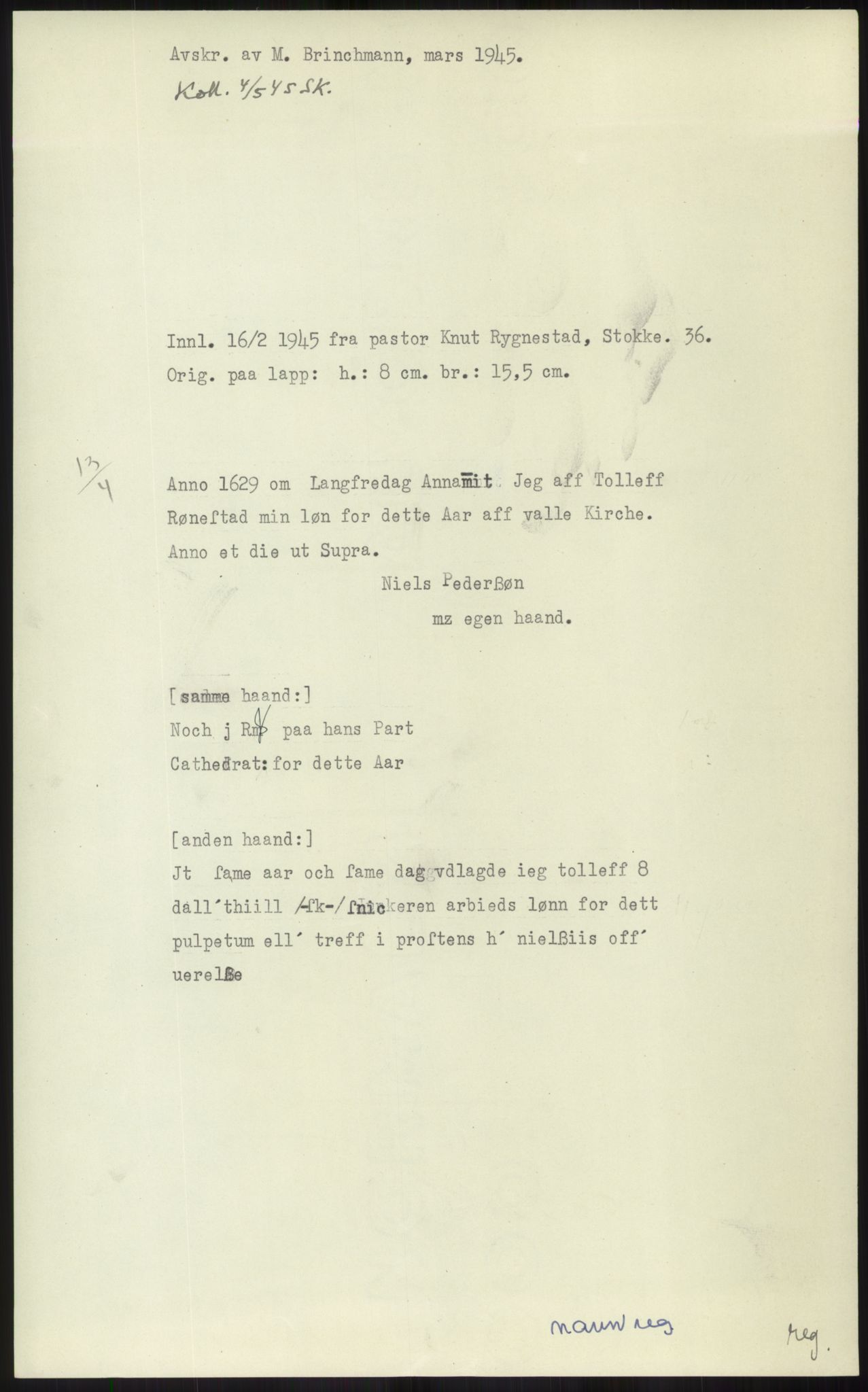 Samlinger til kildeutgivelse, Diplomavskriftsamlingen, RA/EA-4053/H/Ha, p. 1567