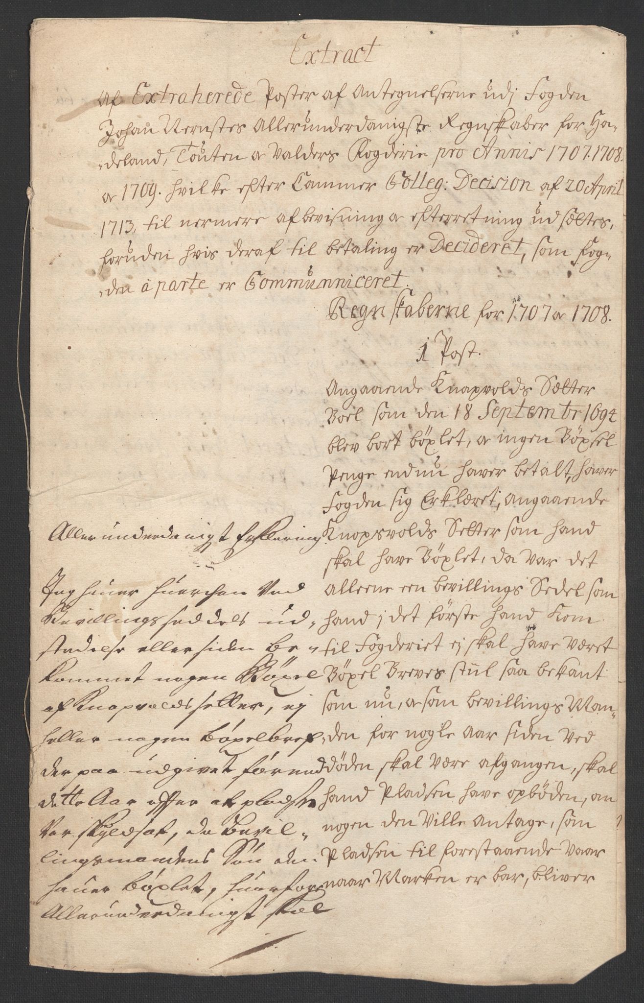 Rentekammeret inntil 1814, Reviderte regnskaper, Fogderegnskap, RA/EA-4092/R18/L1306: Fogderegnskap Hadeland, Toten og Valdres, 1709, p. 480