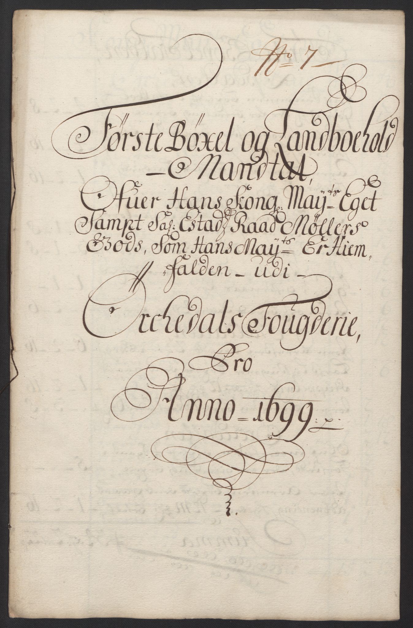 Rentekammeret inntil 1814, Reviderte regnskaper, Fogderegnskap, RA/EA-4092/R60/L3949: Fogderegnskap Orkdal og Gauldal, 1699, p. 123