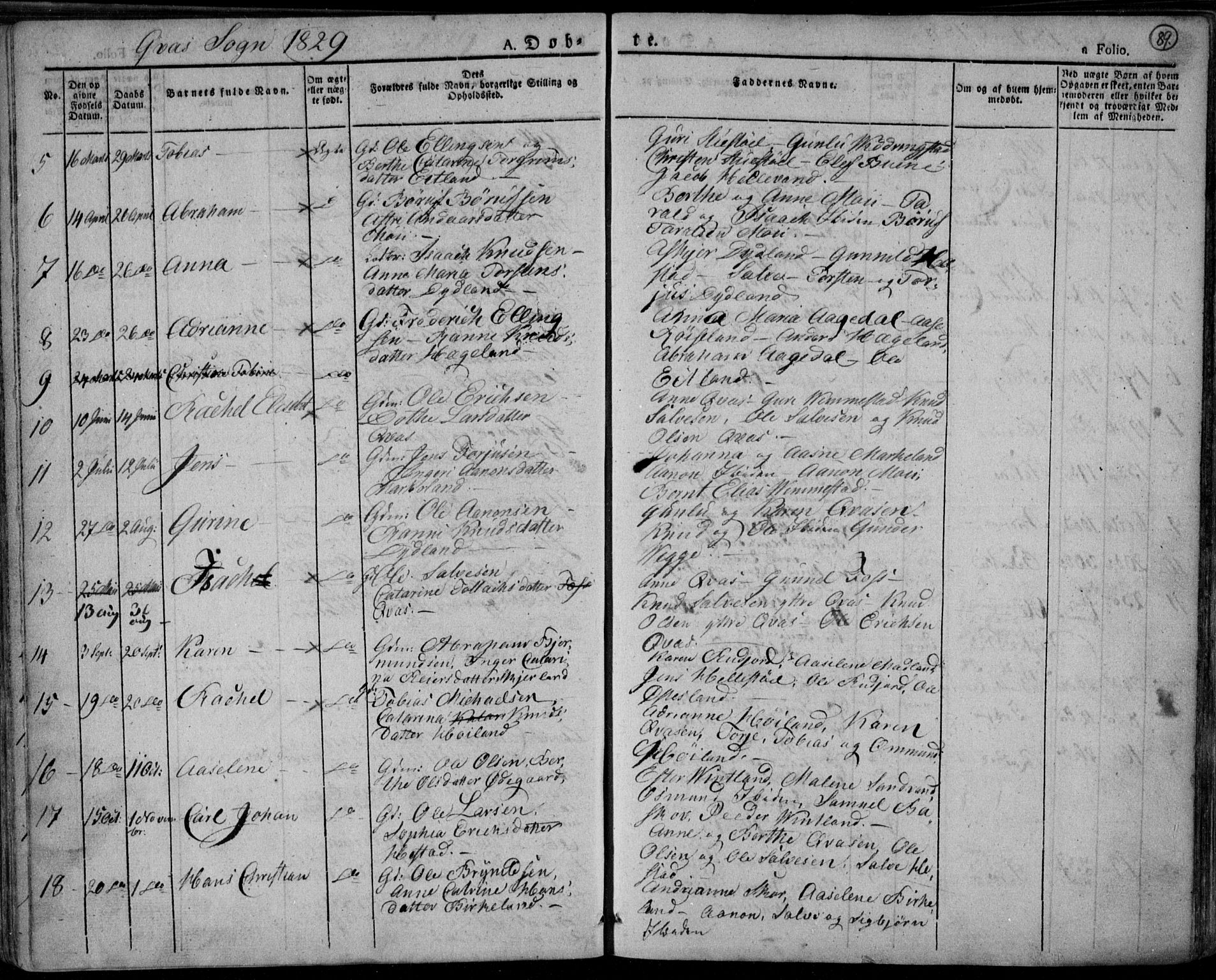 Lyngdal sokneprestkontor, SAK/1111-0029/F/Fa/Fac/L0007: Parish register (official) no. A 7, 1825-1838, p. 89
