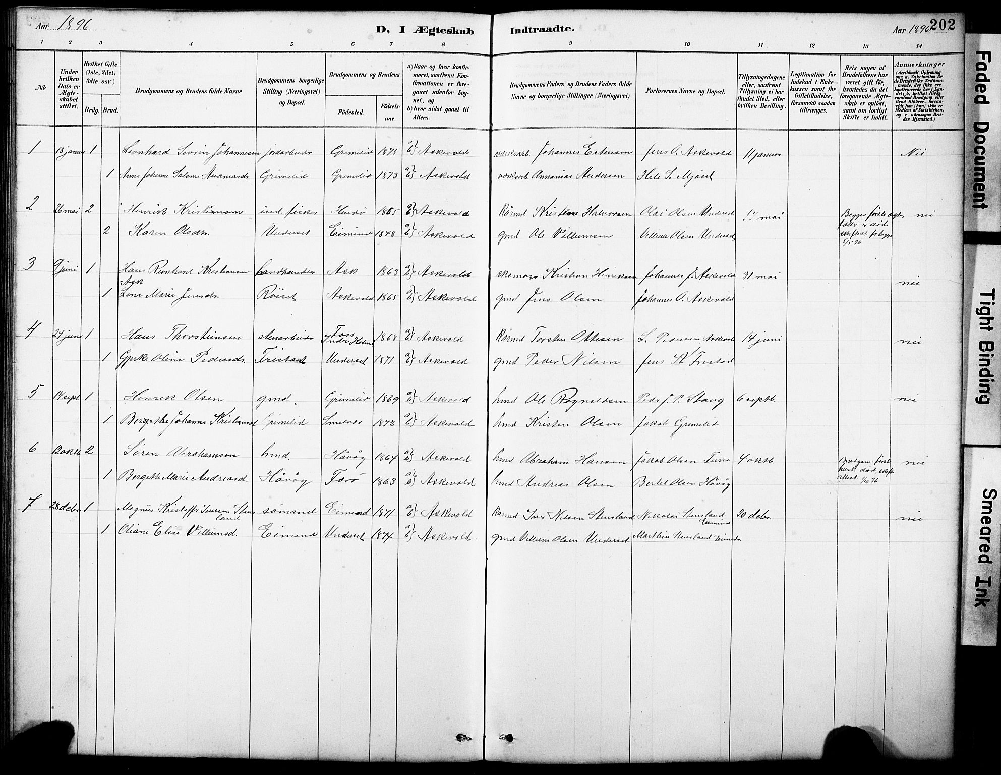 Askvoll sokneprestembete, AV/SAB-A-79501/H/Hab/Haba/L0003: Parish register (copy) no. A 3, 1886-1928, p. 202