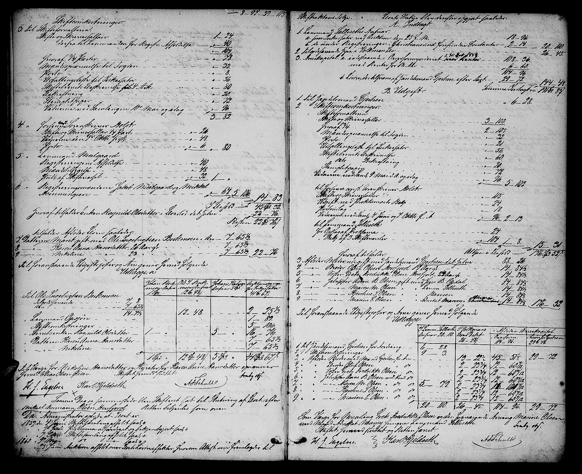 Søndre Helgeland sorenskriveri, SAT/A-4575/1/3/3A/L0001: Skifteutlodningsprot., 1859-1866, p. 11