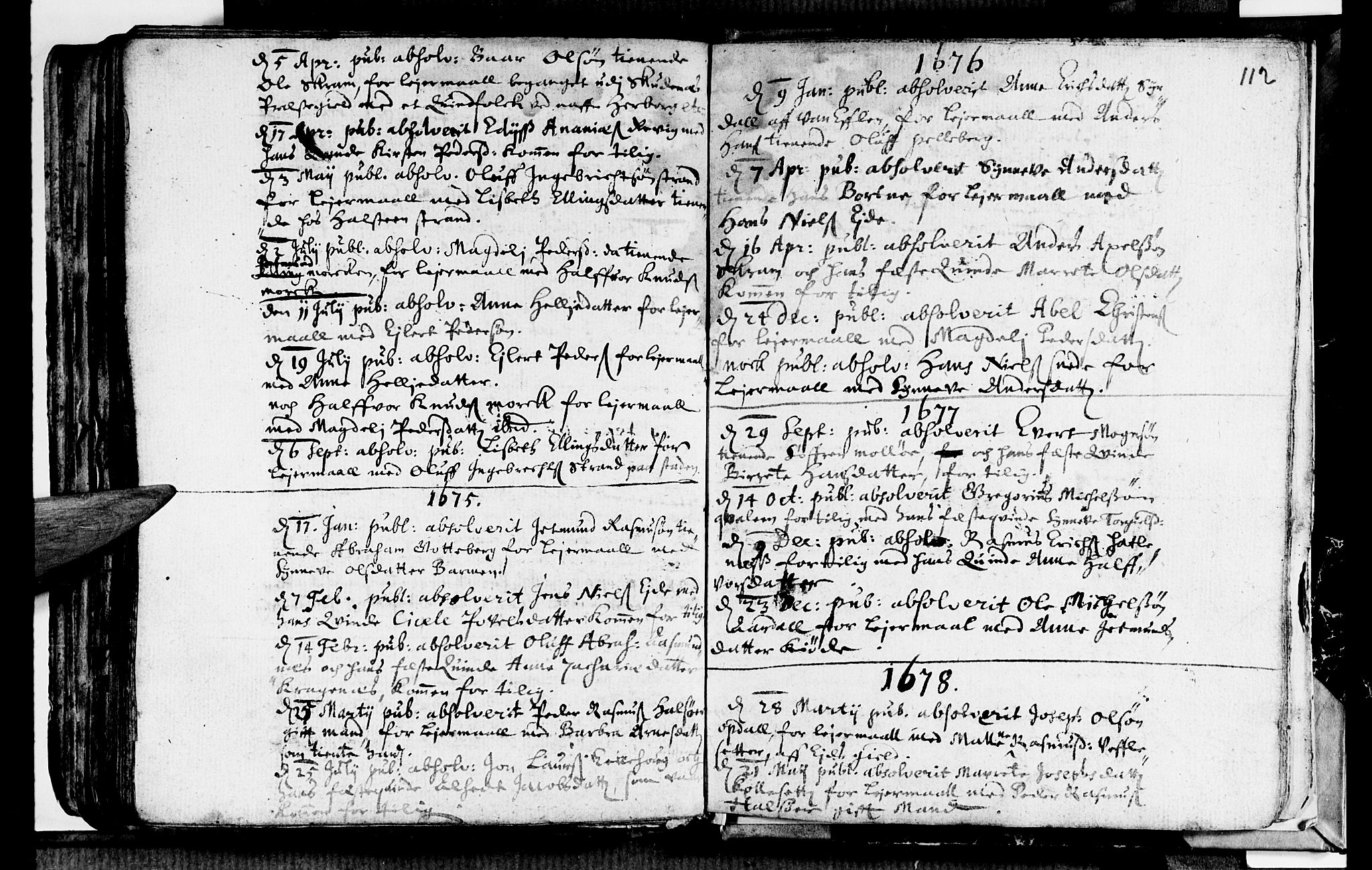 Selje sokneprestembete, AV/SAB-A-99938/H/Ha/Haa/Haaa: Parish register (official) no. A 1, 1668-1696, p. 112