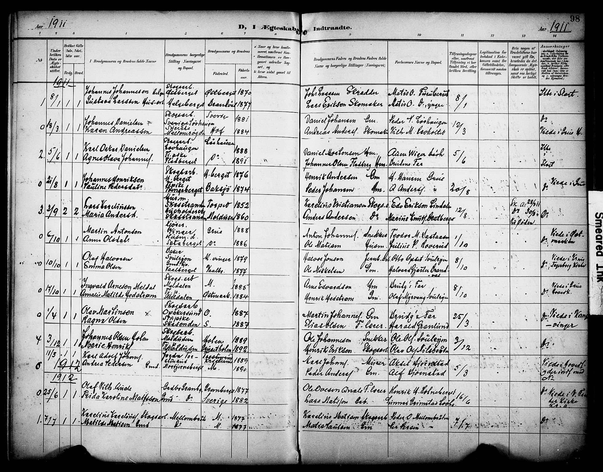 Grue prestekontor, SAH/PREST-036/H/Ha/Haa/L0014: Parish register (official) no. 14, 1898-1915, p. 98