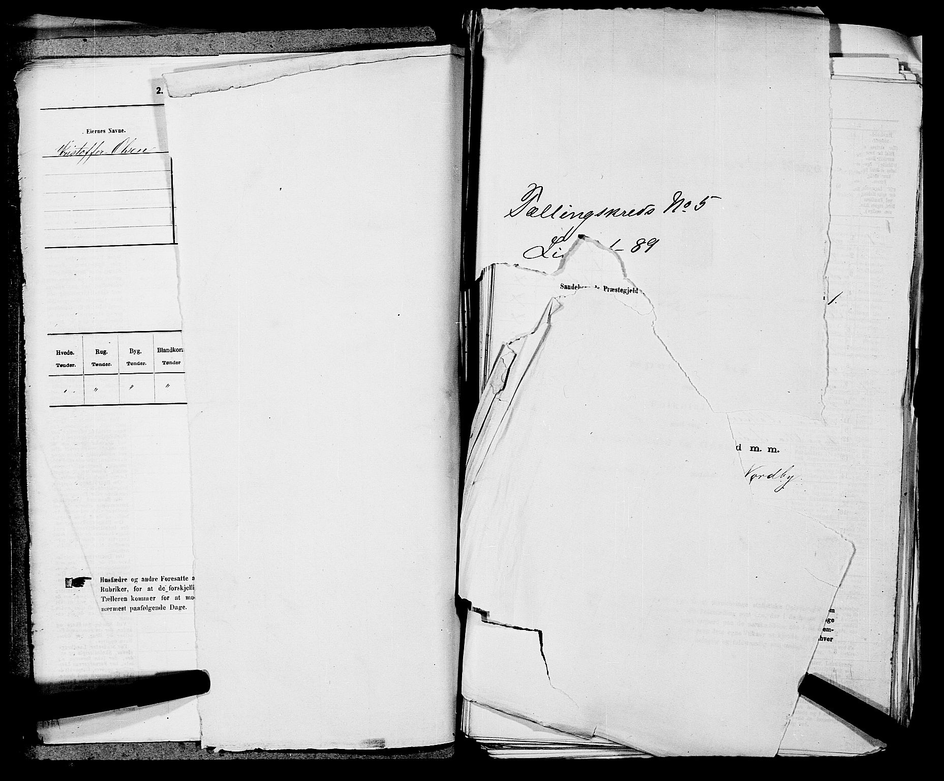 SAKO, 1875 census for 0724L Sandeherred/Sandeherred, 1875, p. 1113