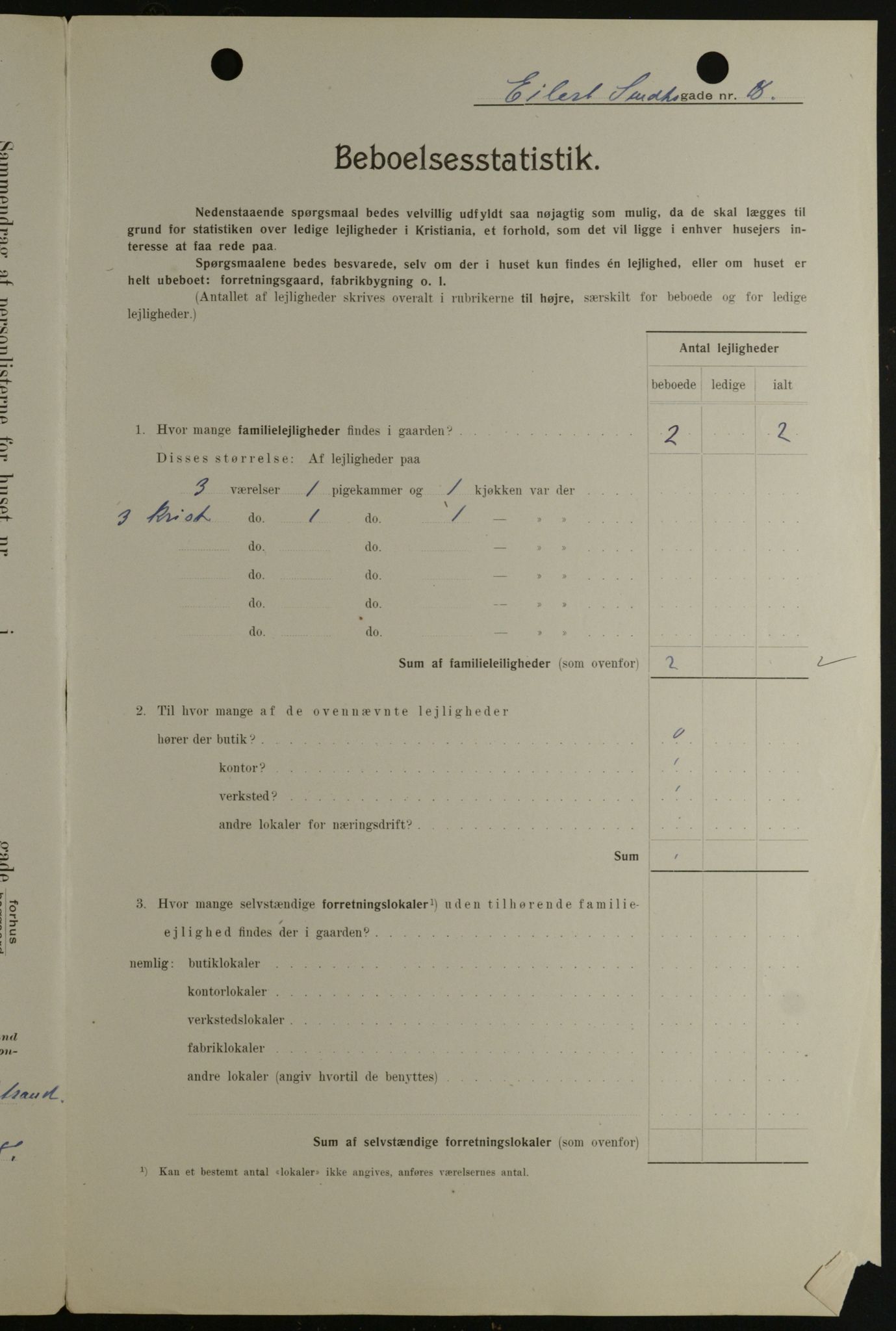 OBA, Municipal Census 1908 for Kristiania, 1908, p. 17375