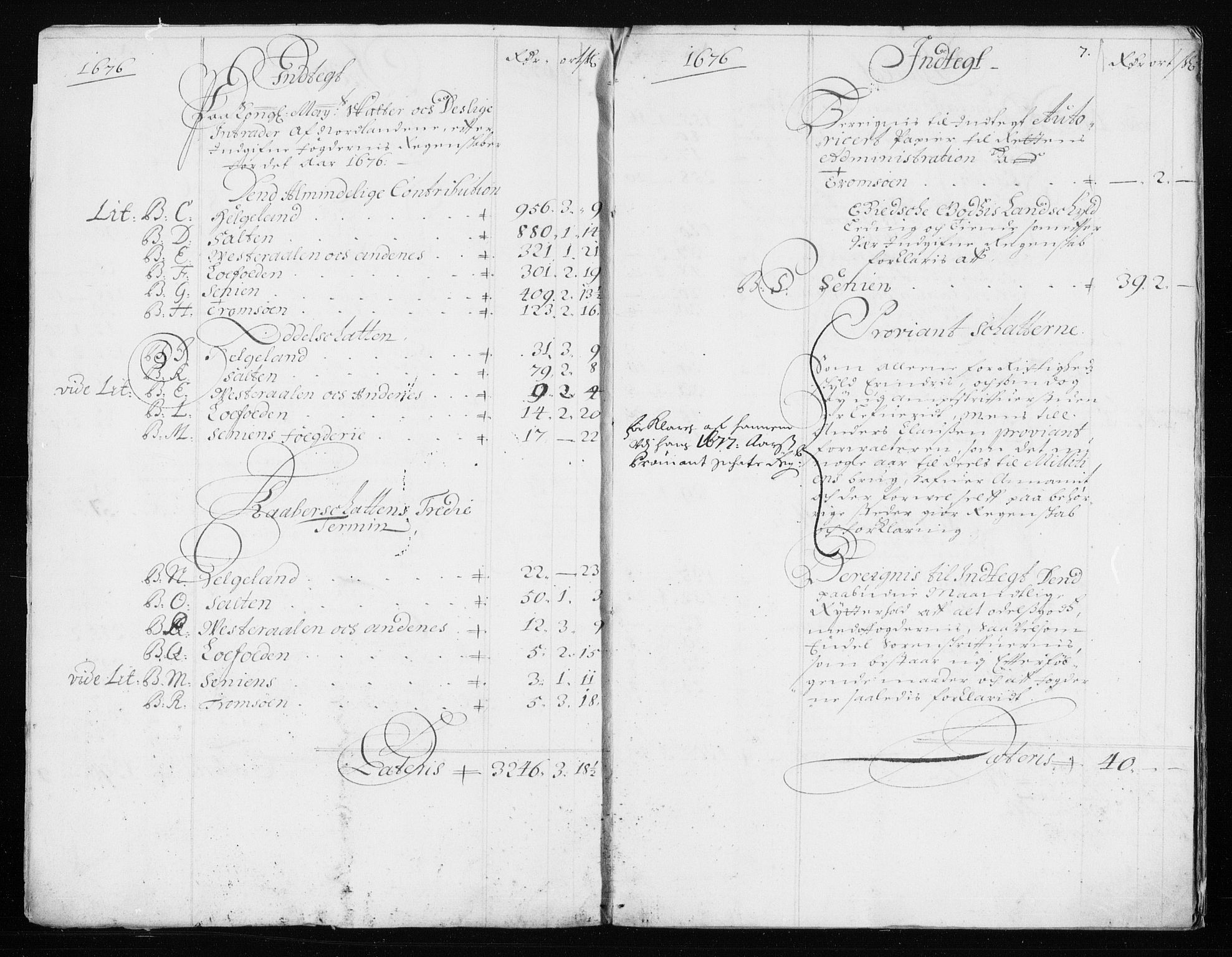Rentekammeret inntil 1814, Reviderte regnskaper, Stiftamtstueregnskaper, Trondheim stiftamt og Nordland amt, AV/RA-EA-6044/R/Rh/L0002: Nordland amt, 1672-1676