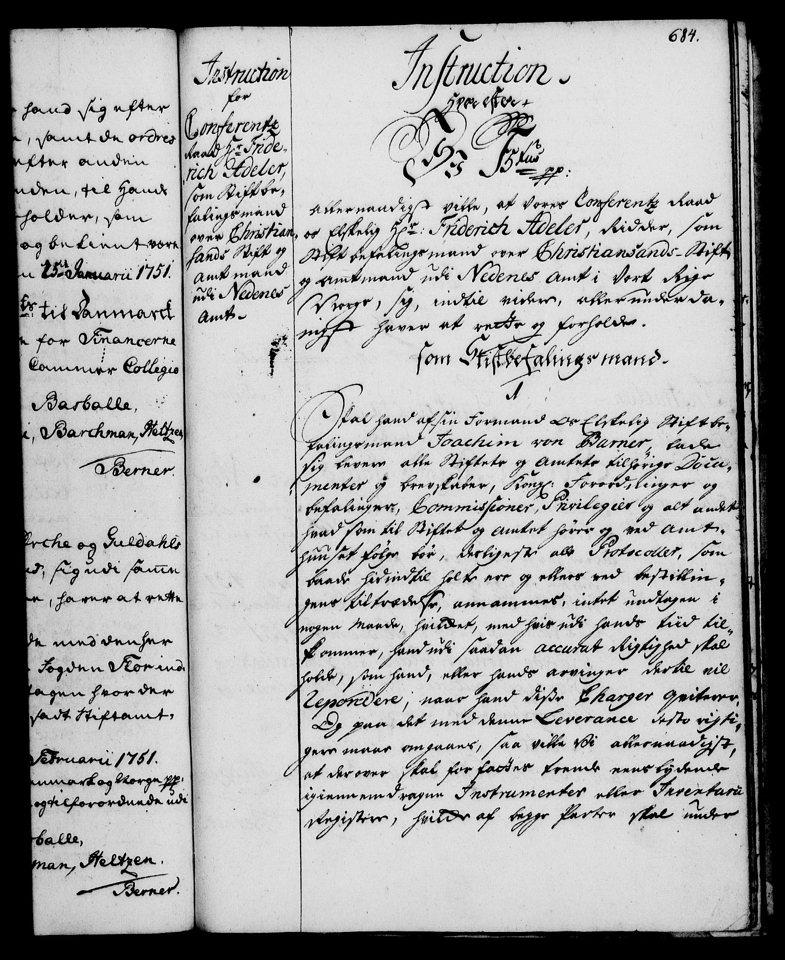 Rentekammeret, Kammerkanselliet, RA/EA-3111/G/Gg/Ggi/L0002: Norsk instruksjonsprotokoll med register (merket RK 53.35), 1729-1751, p. 684