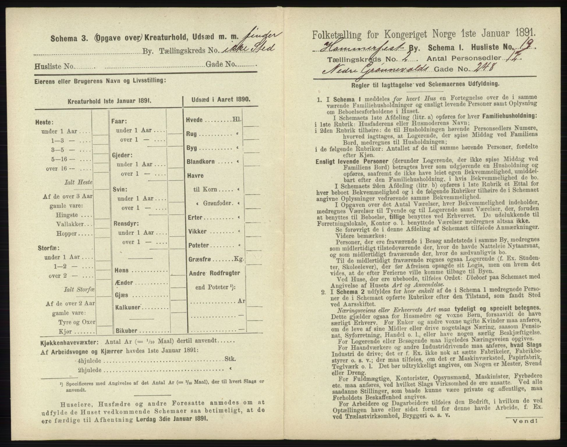 RA, 1891 census for 2001 Hammerfest, 1891, p. 261