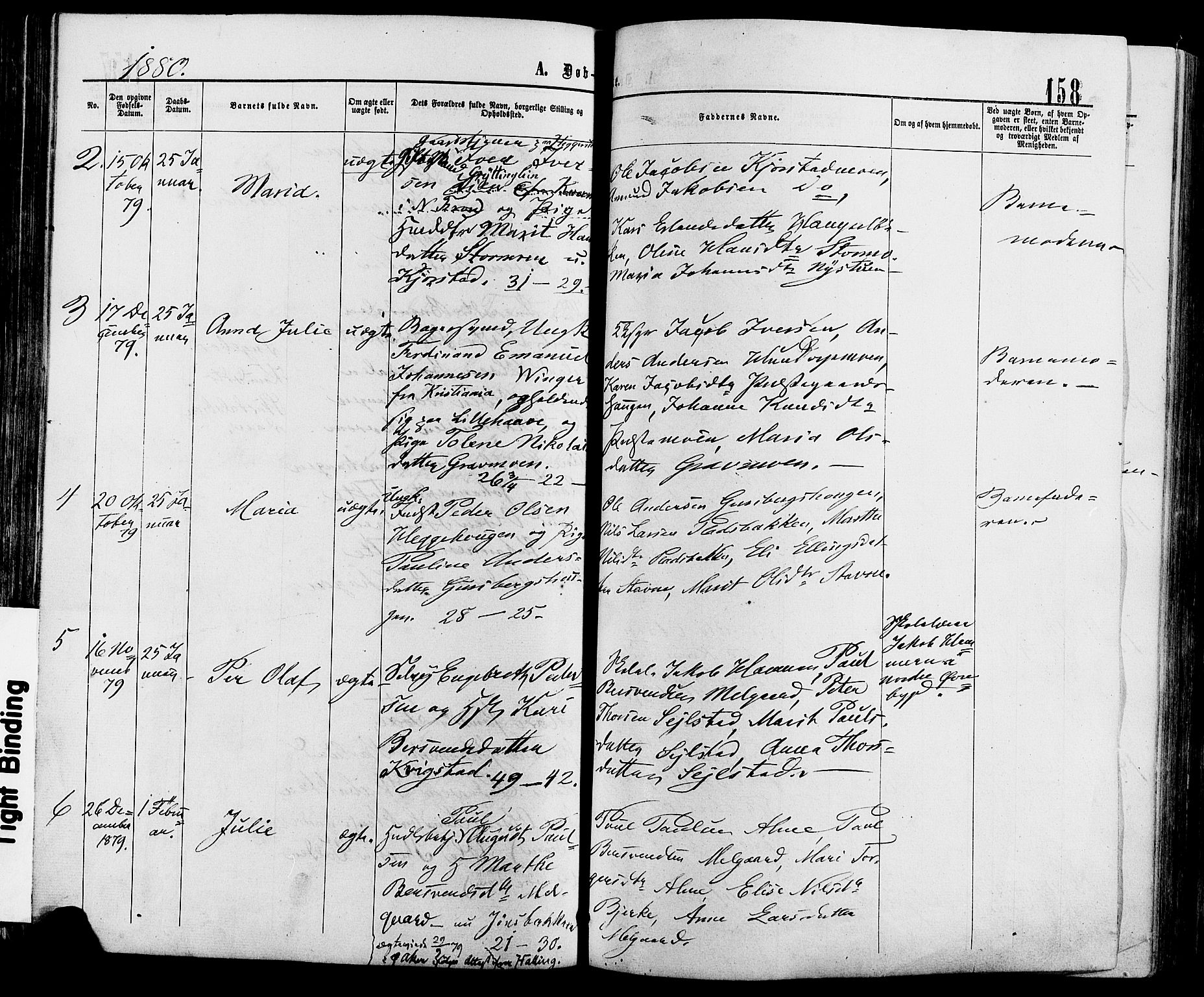 Sør-Fron prestekontor, SAH/PREST-010/H/Ha/Haa/L0002: Parish register (official) no. 2, 1864-1880, p. 158