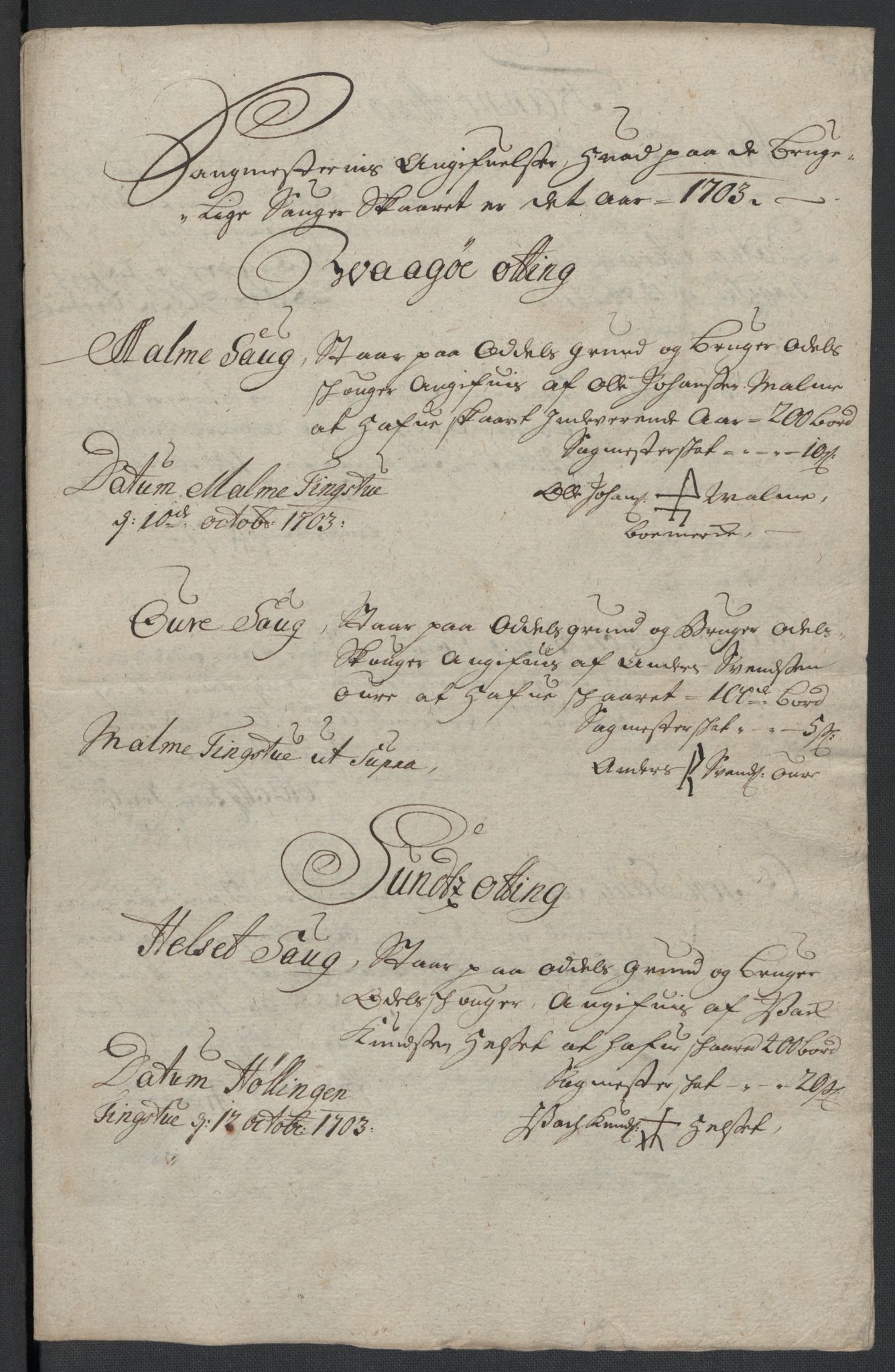 Rentekammeret inntil 1814, Reviderte regnskaper, Fogderegnskap, AV/RA-EA-4092/R55/L3656: Fogderegnskap Romsdal, 1703-1705, p. 75