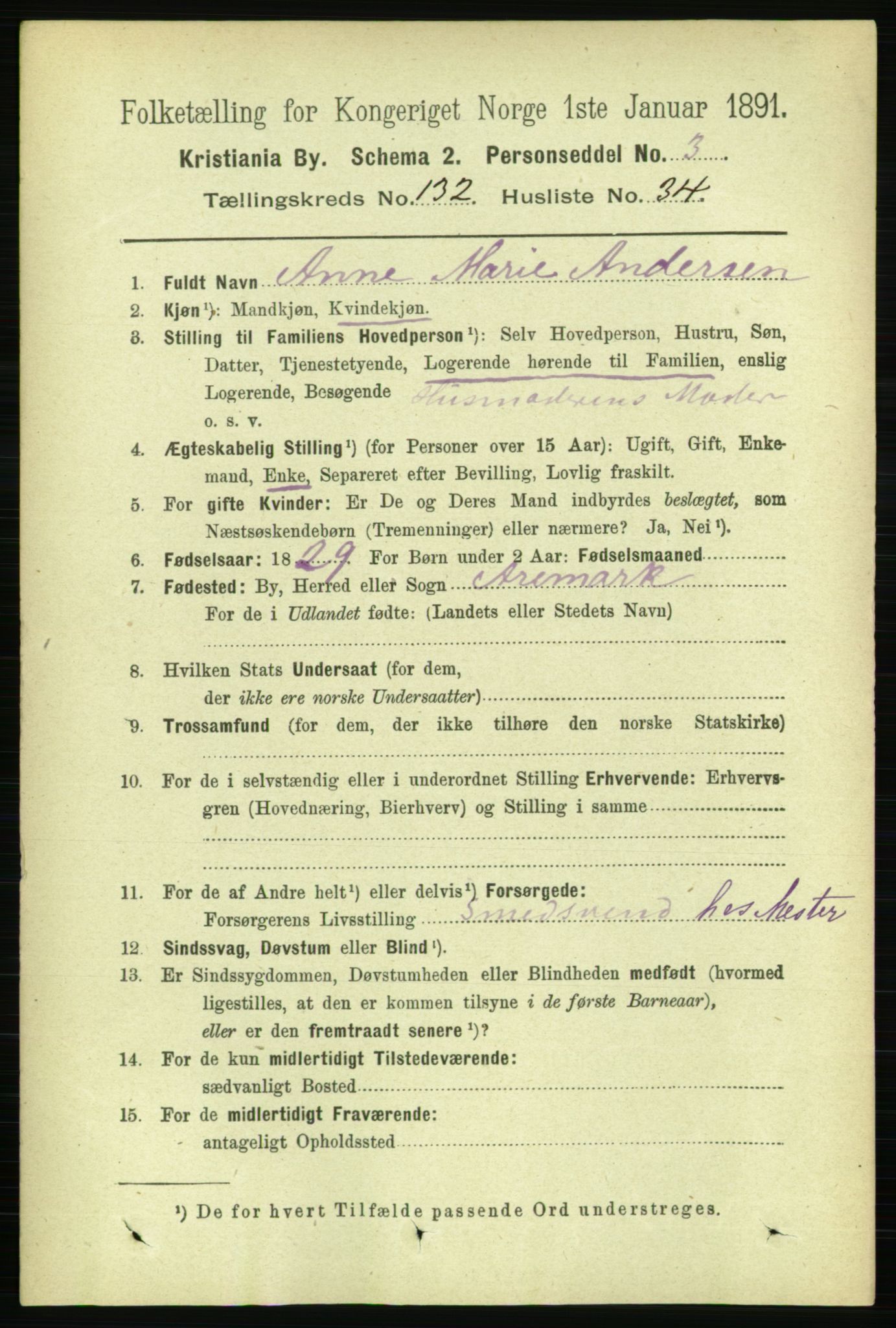 RA, 1891 census for 0301 Kristiania, 1891, p. 71921