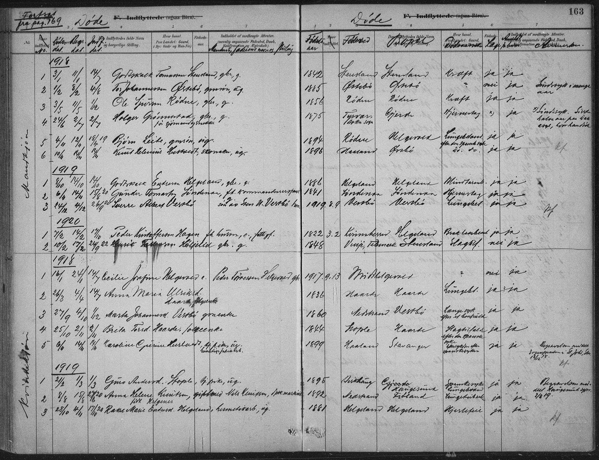 Vikedal sokneprestkontor, AV/SAST-A-101840/01/IV: Parish register (official) no. A 11, 1884-1933, p. 163