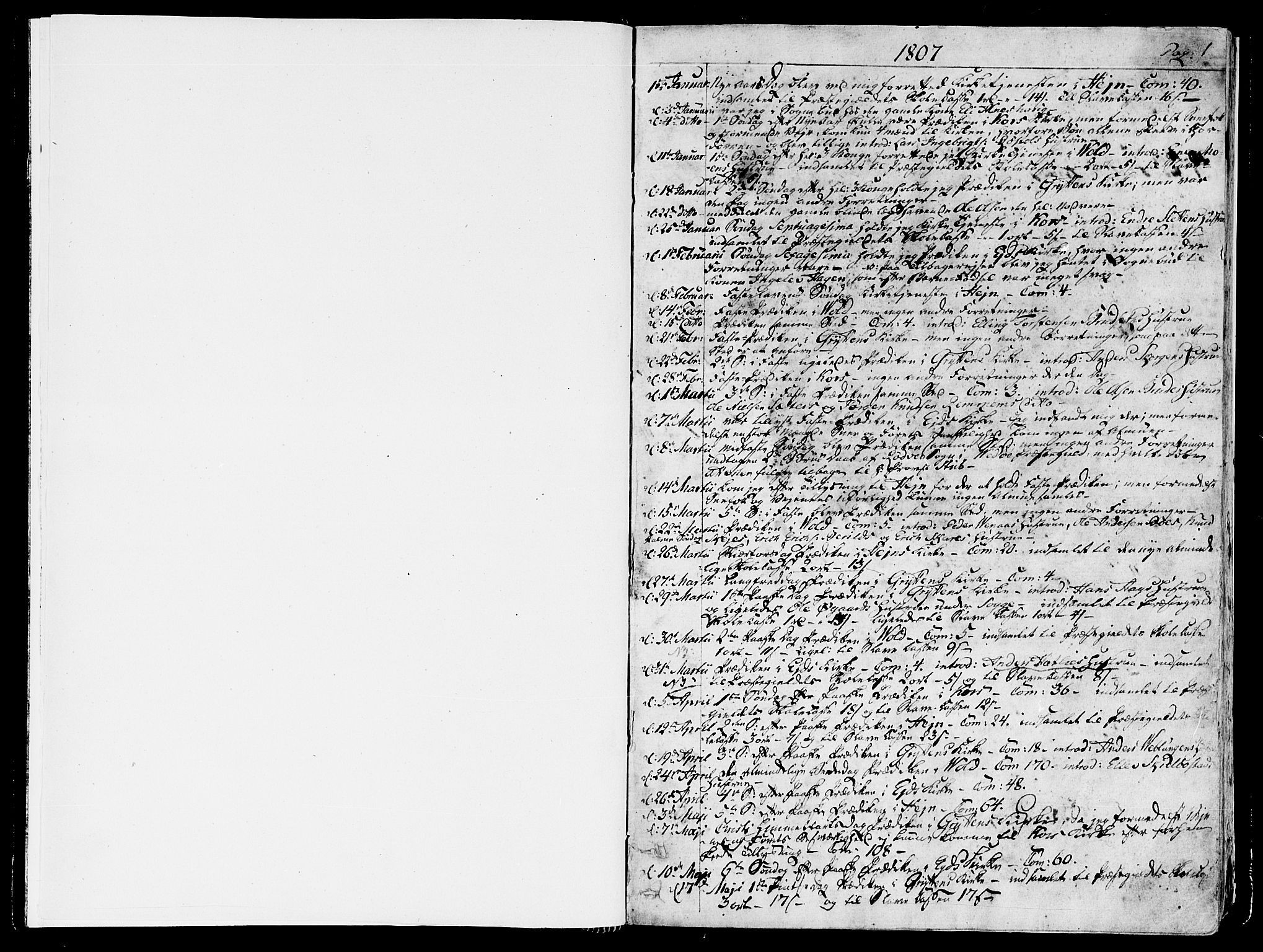 Ministerialprotokoller, klokkerbøker og fødselsregistre - Møre og Romsdal, SAT/A-1454/544/L0570: Parish register (official) no. 544A03, 1807-1817, p. 0-1