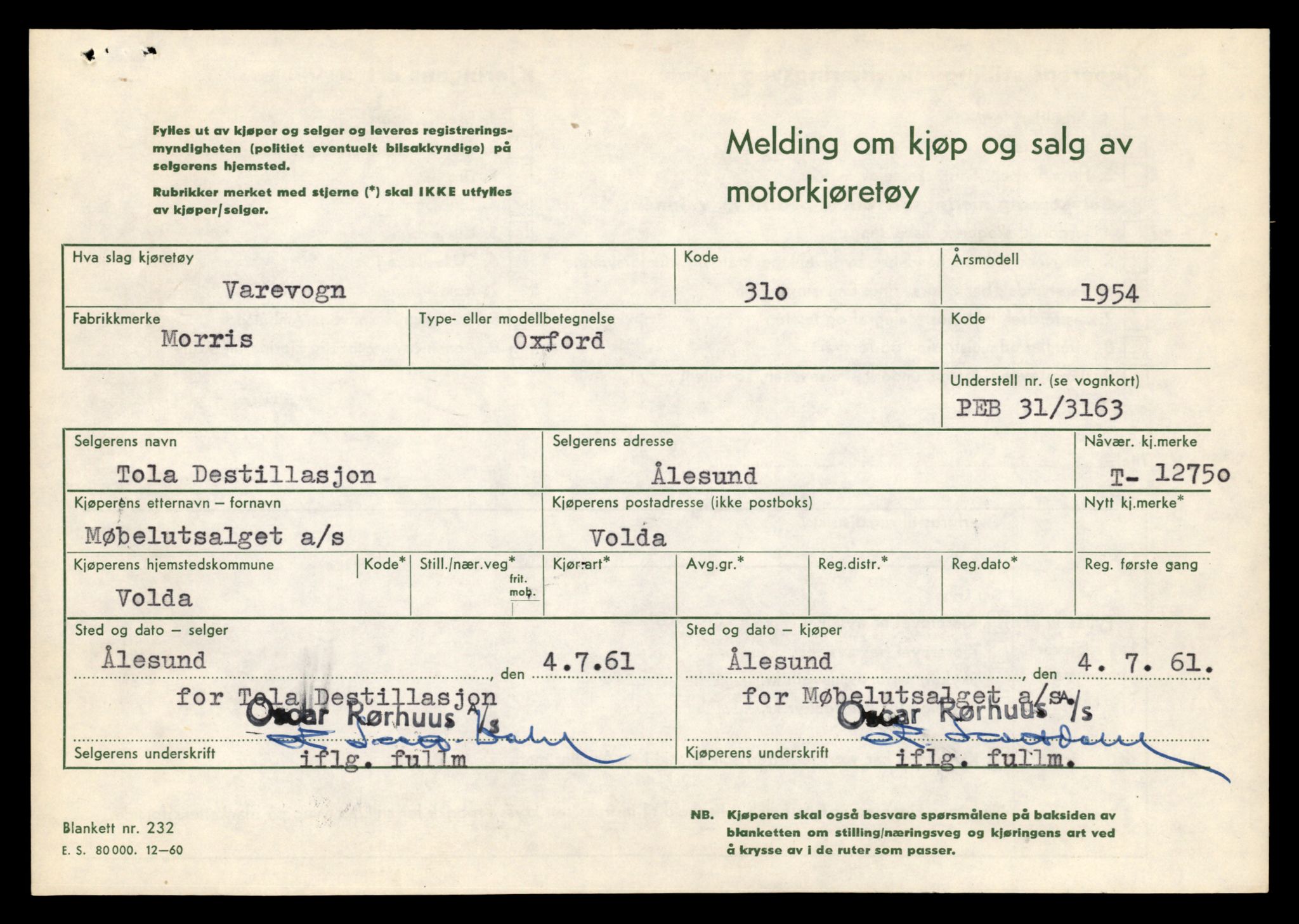 Møre og Romsdal vegkontor - Ålesund trafikkstasjon, AV/SAT-A-4099/F/Fe/L0035: Registreringskort for kjøretøy T 12653 - T 12829, 1927-1998, p. 1852