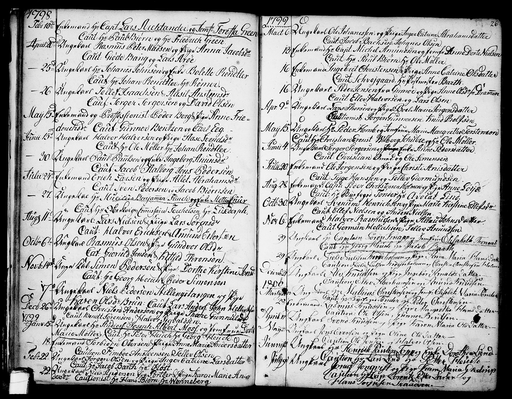 Kragerø kirkebøker, SAKO/A-278/F/Fa/L0002: Parish register (official) no. 2, 1767-1802, p. 26