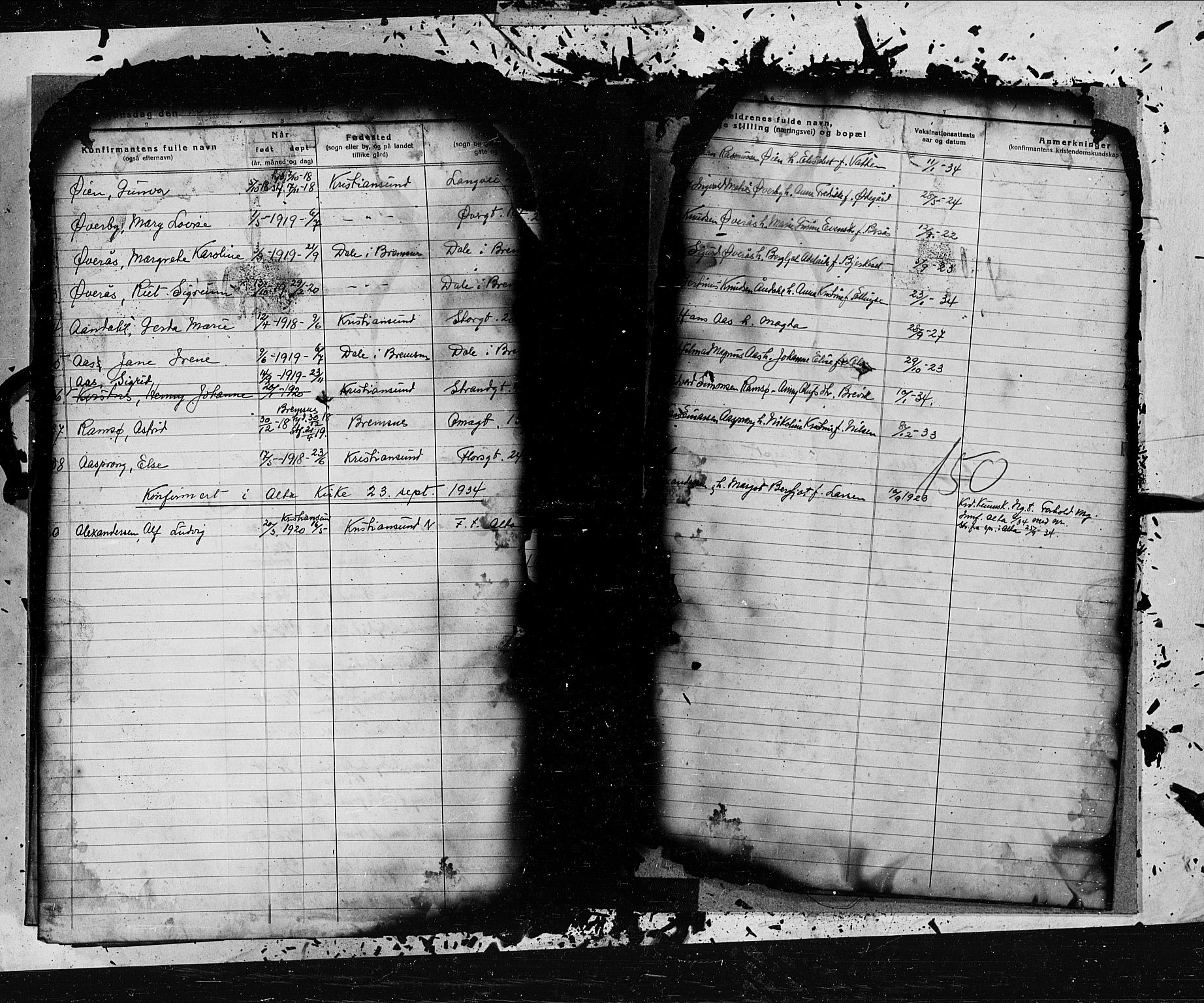 Kristiansund sokneprestkontor, AV/SAT-A-1068/1/I/I1: Parish register (official) no. 9c, 1925-1934, p. 150