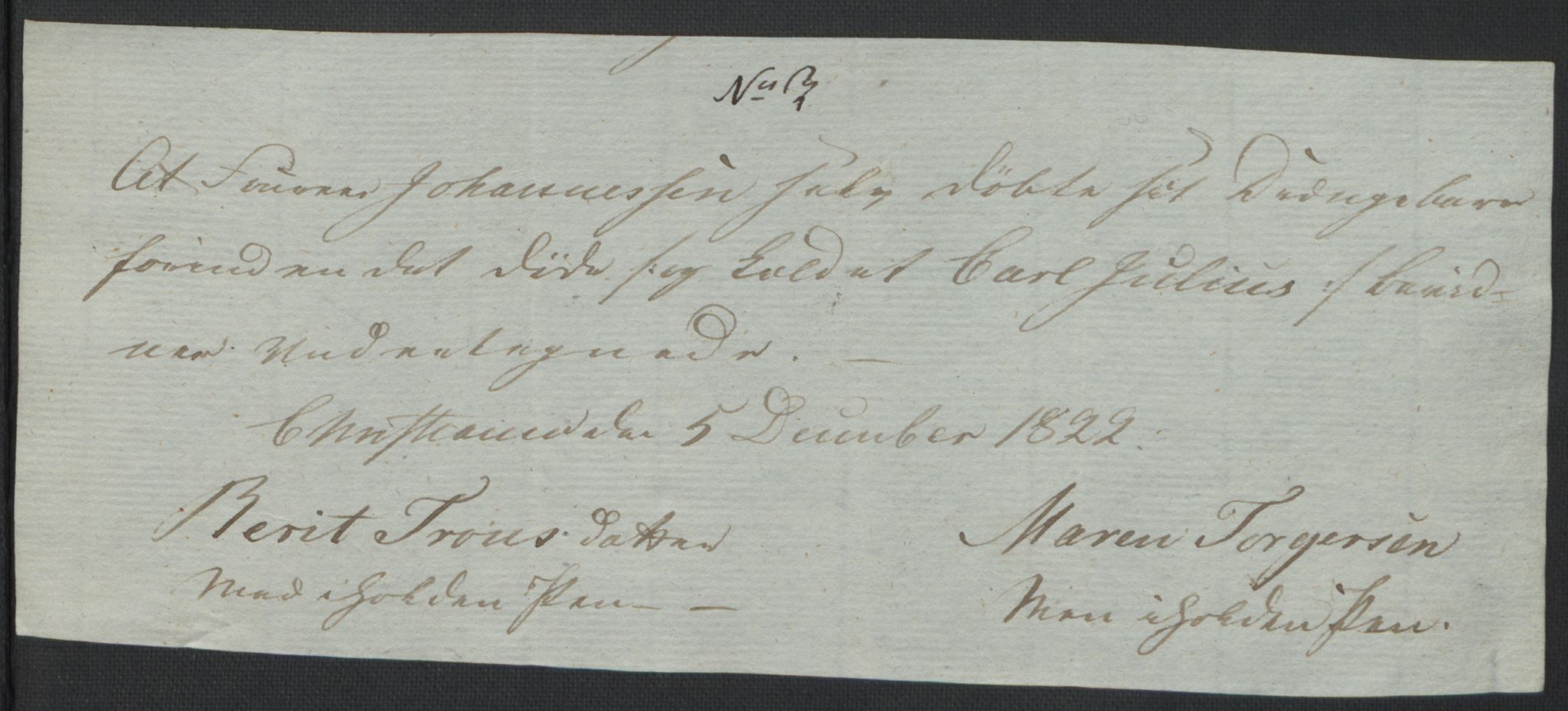 Forsvaret, Generalauditøren, AV/RA-RAFA-1772/F/Fj/Fjb/L0005: Skifter 1818 - 1823, 1818-1823, p. 198