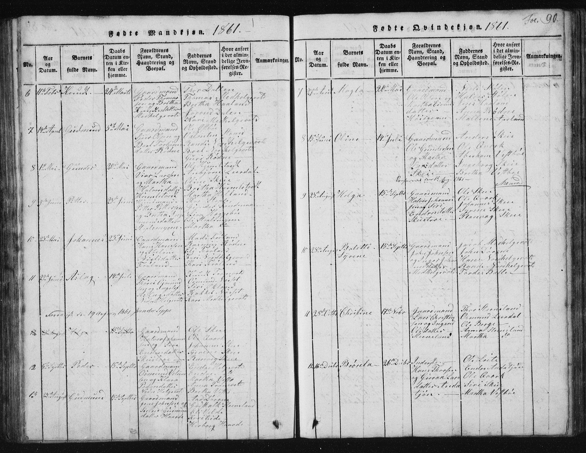 Vikedal sokneprestkontor, SAST/A-101840/01/V: Parish register (copy) no. B 2, 1816-1863, p. 90