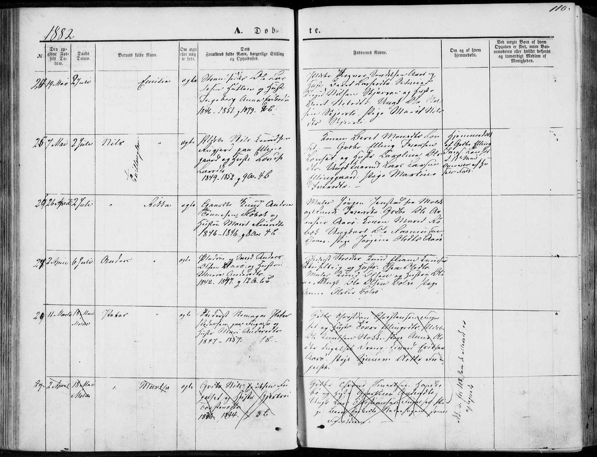 Ministerialprotokoller, klokkerbøker og fødselsregistre - Møre og Romsdal, AV/SAT-A-1454/555/L0655: Parish register (official) no. 555A05, 1869-1886, p. 110