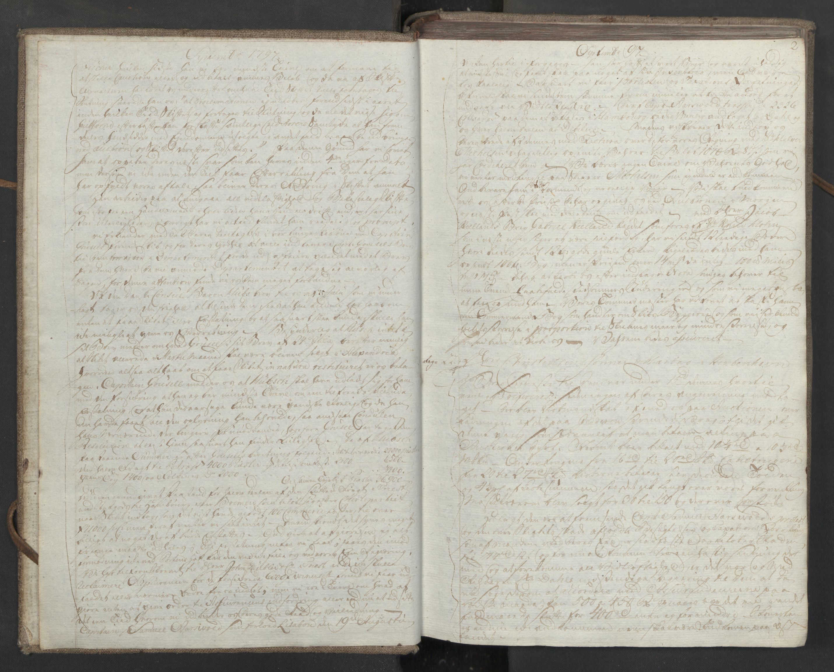 Pa 0003 - Ploug & Sundt, handelshuset, SAST/A-100109/B/L0008: Kopibok, 1797-1804, p. 1b-2a