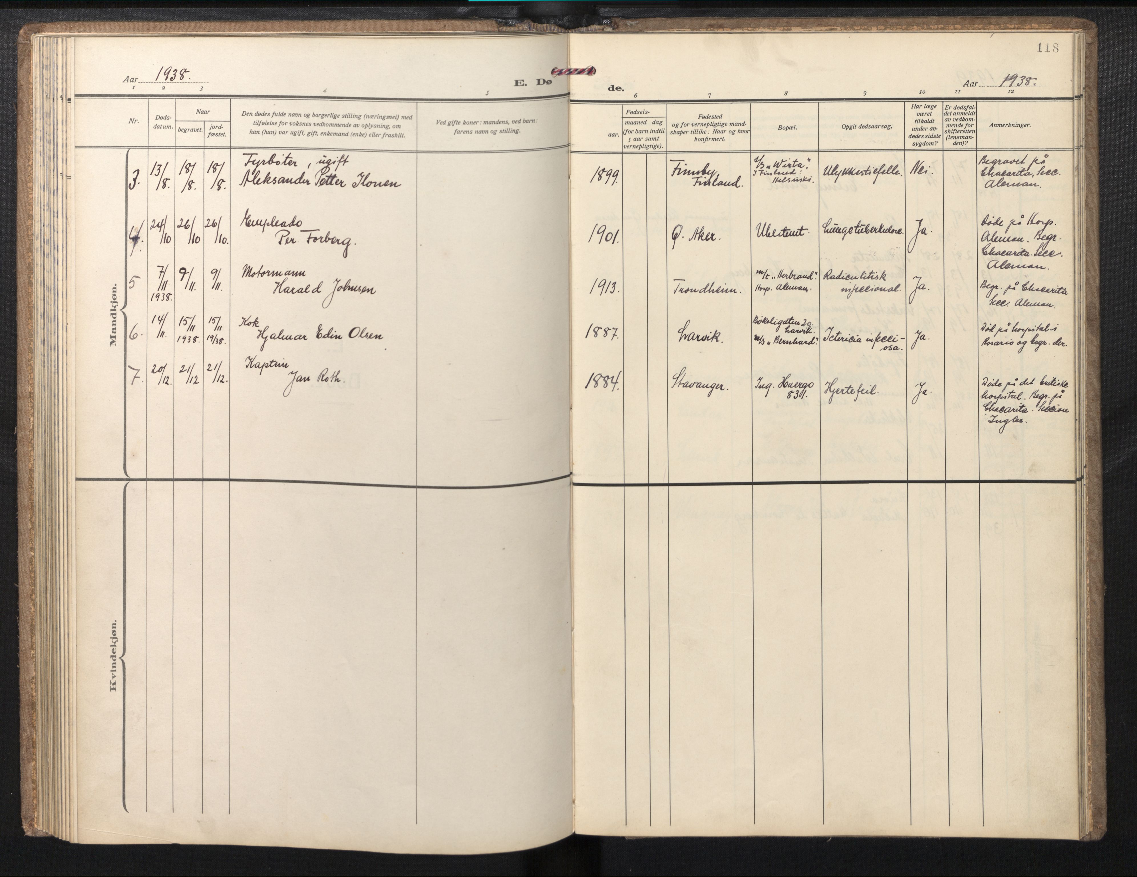 Den norske sjømannsmisjon i utlandet/Syd-Amerika (Buenos Aires m.fl.), SAB/SAB/PA-0118/H/Ha/L0004: Parish register (official) no. A 4, 1938-1978, p. 117b-118a