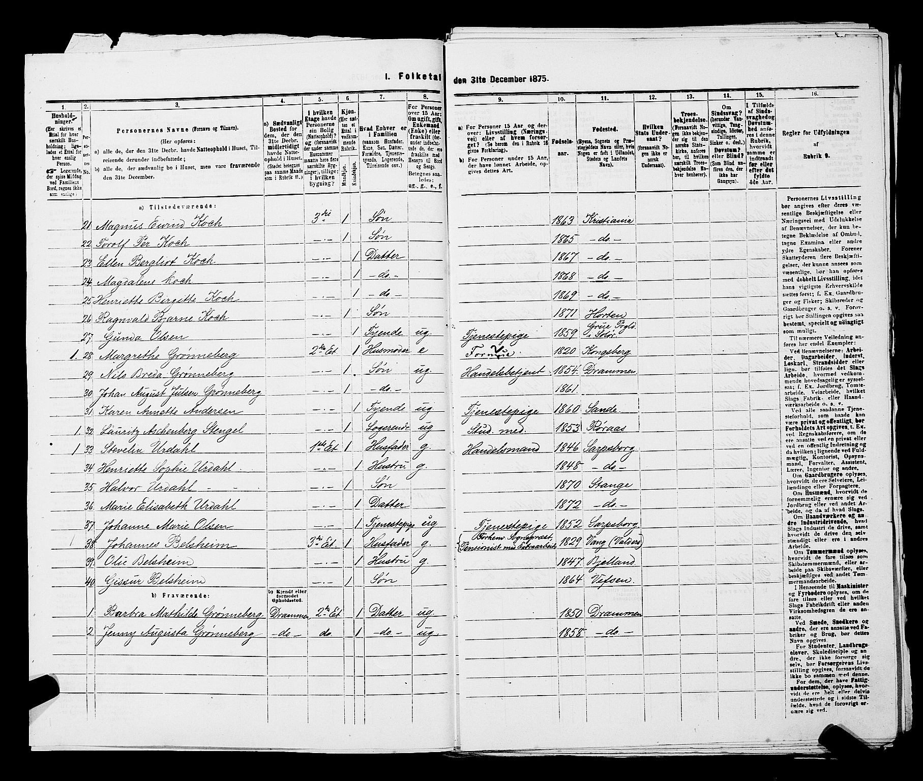 RA, 1875 census for 0301 Kristiania, 1875, p. 3602