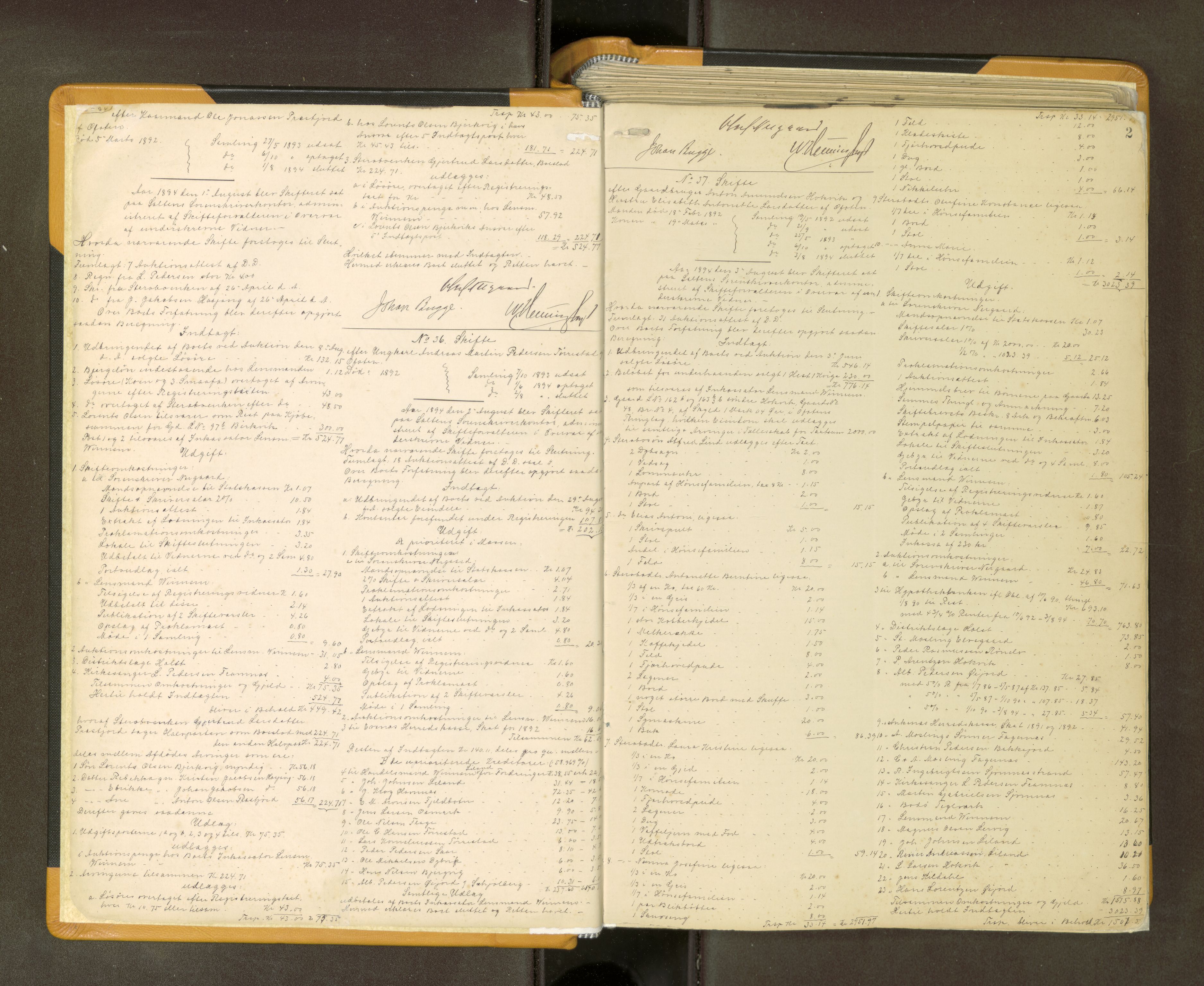 Salten sorenskriveri, AV/SAT-A-4578/1/3/3A/L0064: Skifteslutningsprotokoll, 1894-1912, p. 2