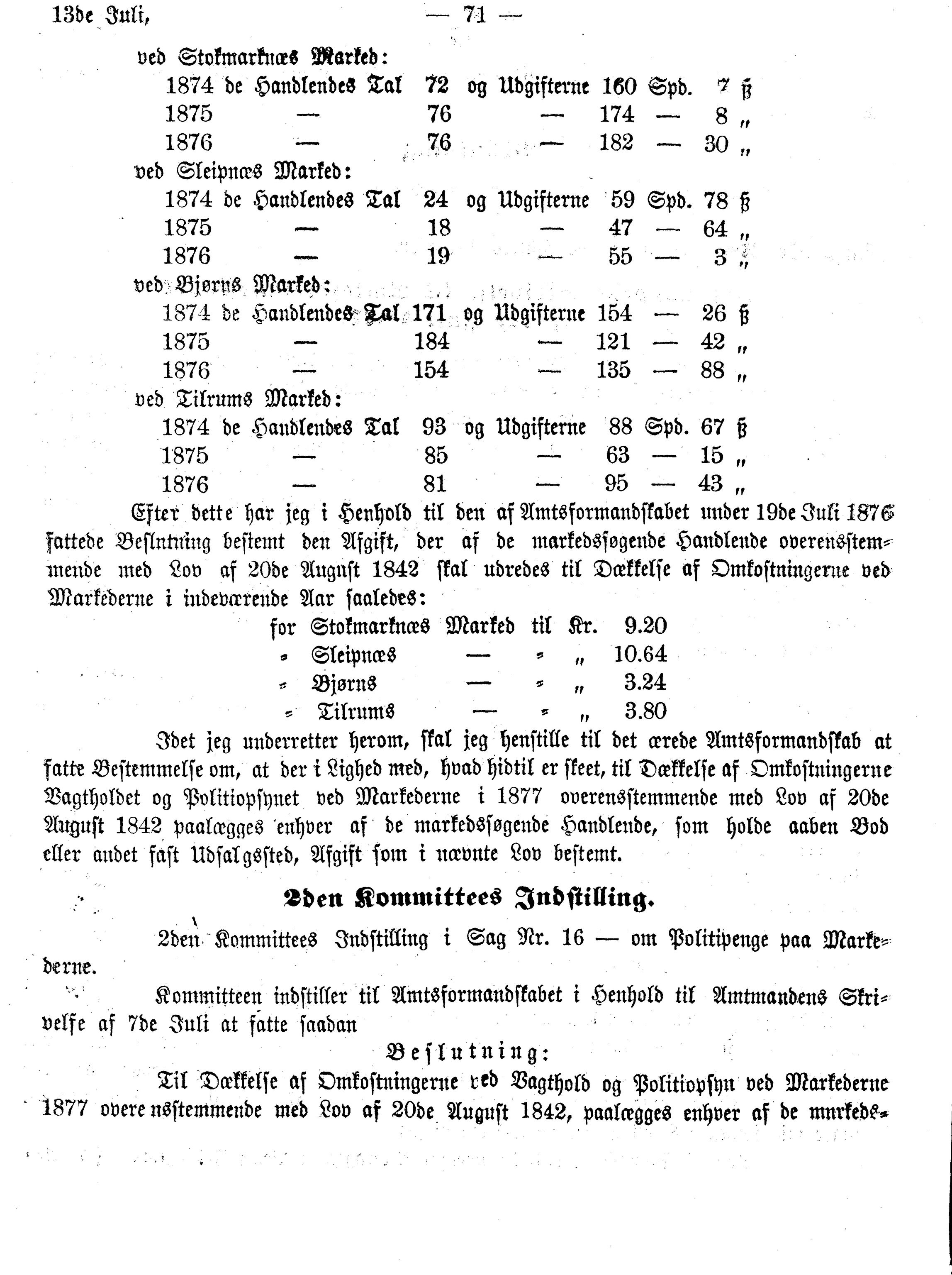 Nordland Fylkeskommune. Fylkestinget, AIN/NFK-17/176/A/Ac/L0010: Fylkestingsforhandlinger 1874-1880, 1874-1880