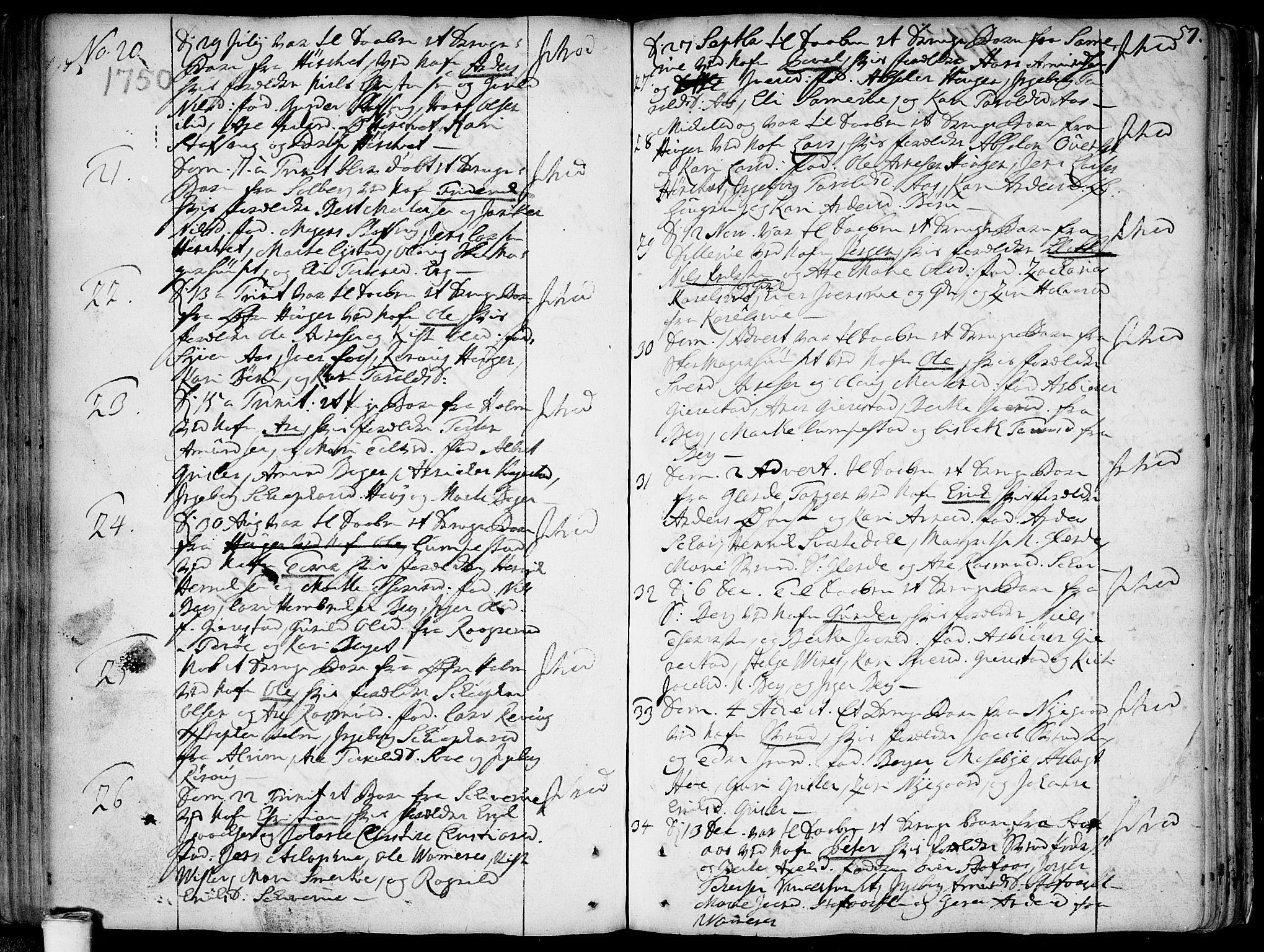 Skiptvet prestekontor Kirkebøker, SAO/A-20009/F/Fa/L0002: Parish register (official) no. 2, 1734-1759, p. 57