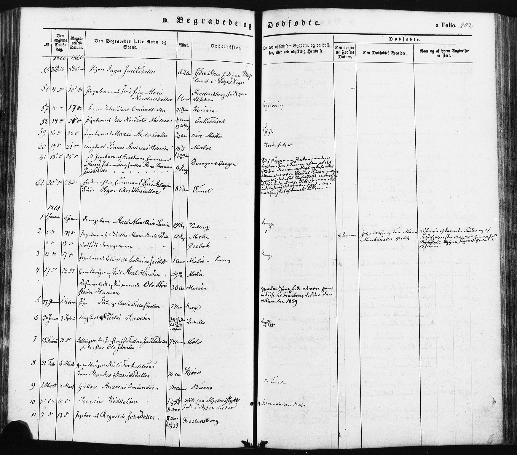 Oddernes sokneprestkontor, SAK/1111-0033/F/Fa/Faa/L0007: Parish register (official) no. A 7, 1851-1863, p. 202