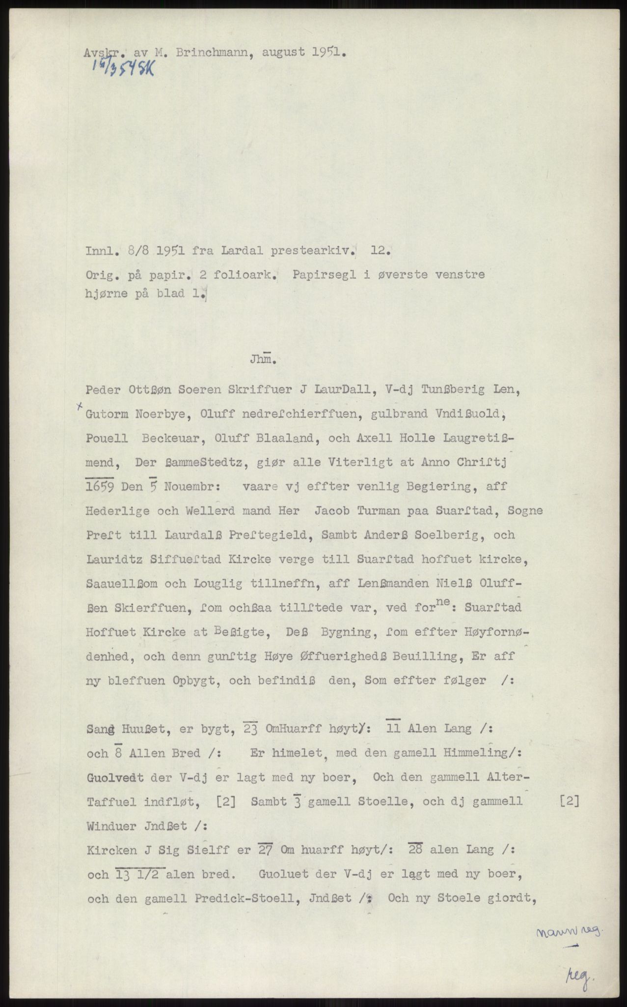 Samlinger til kildeutgivelse, Diplomavskriftsamlingen, AV/RA-EA-4053/H/Ha, p. 289