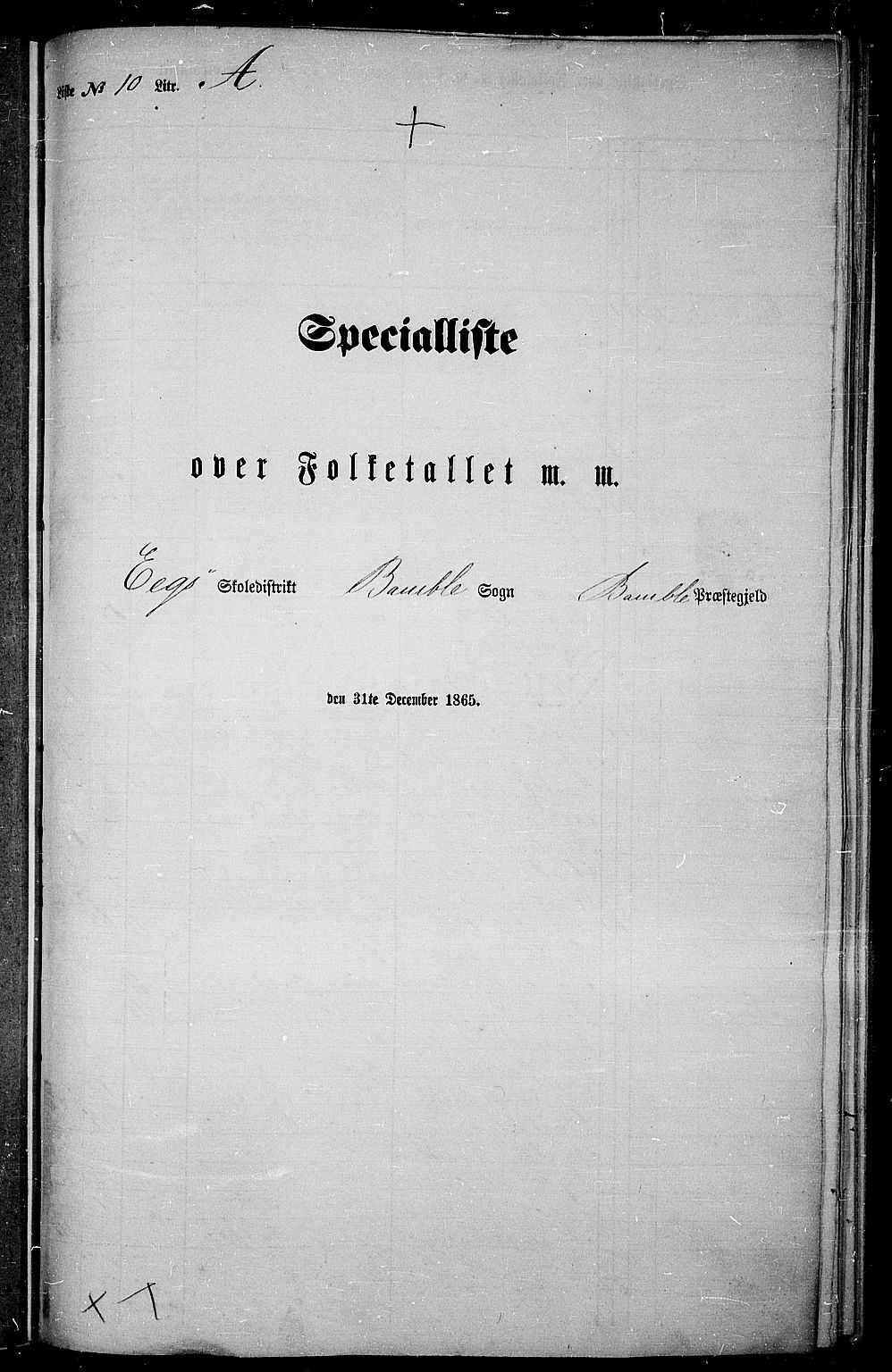 RA, 1865 census for Bamble, 1865, p. 146