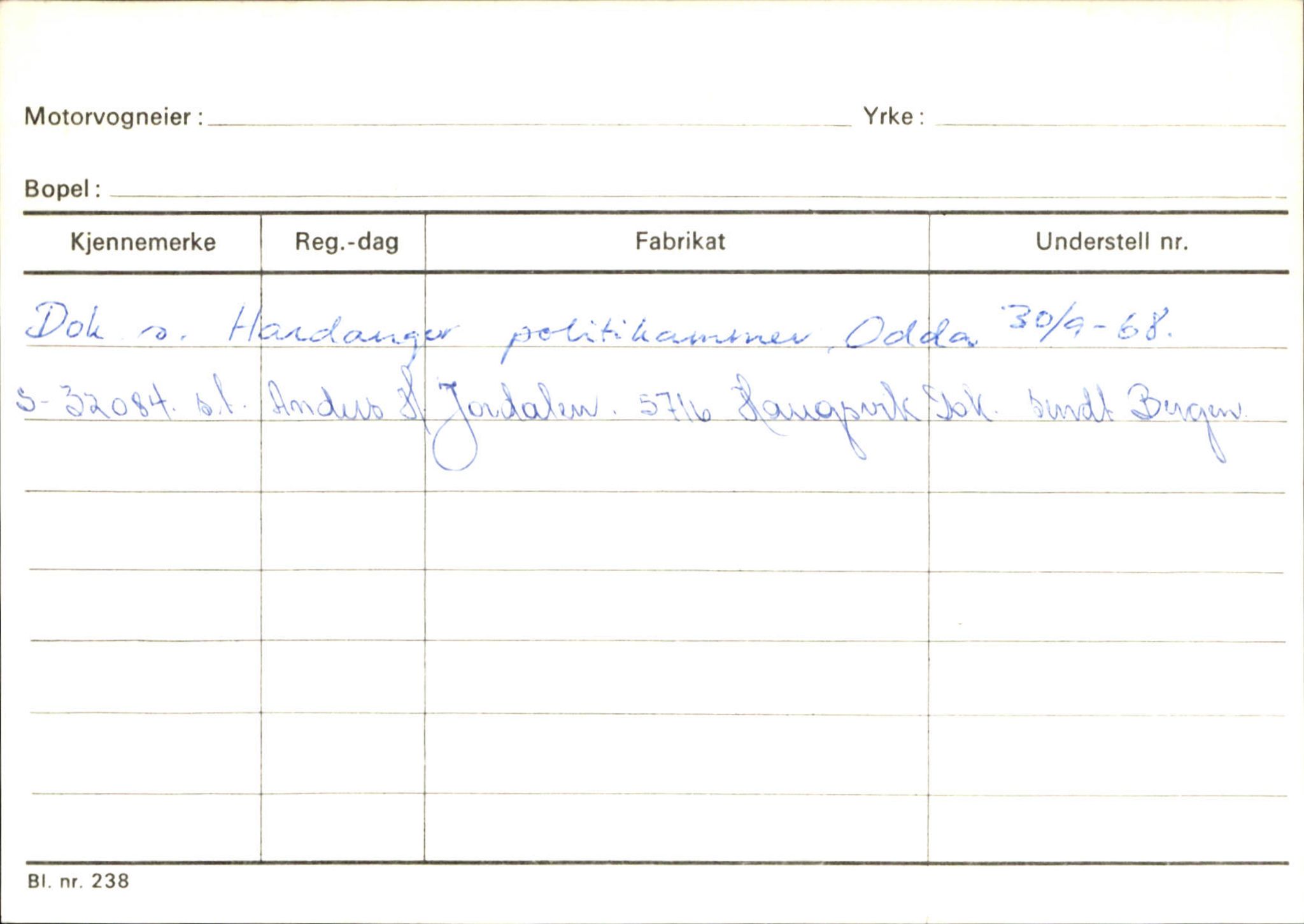 Statens vegvesen, Sogn og Fjordane vegkontor, SAB/A-5301/4/F/L0125: Eigarregister Sogndal V-Å. Aurland A-Å. Fjaler A-N, 1945-1975, p. 634